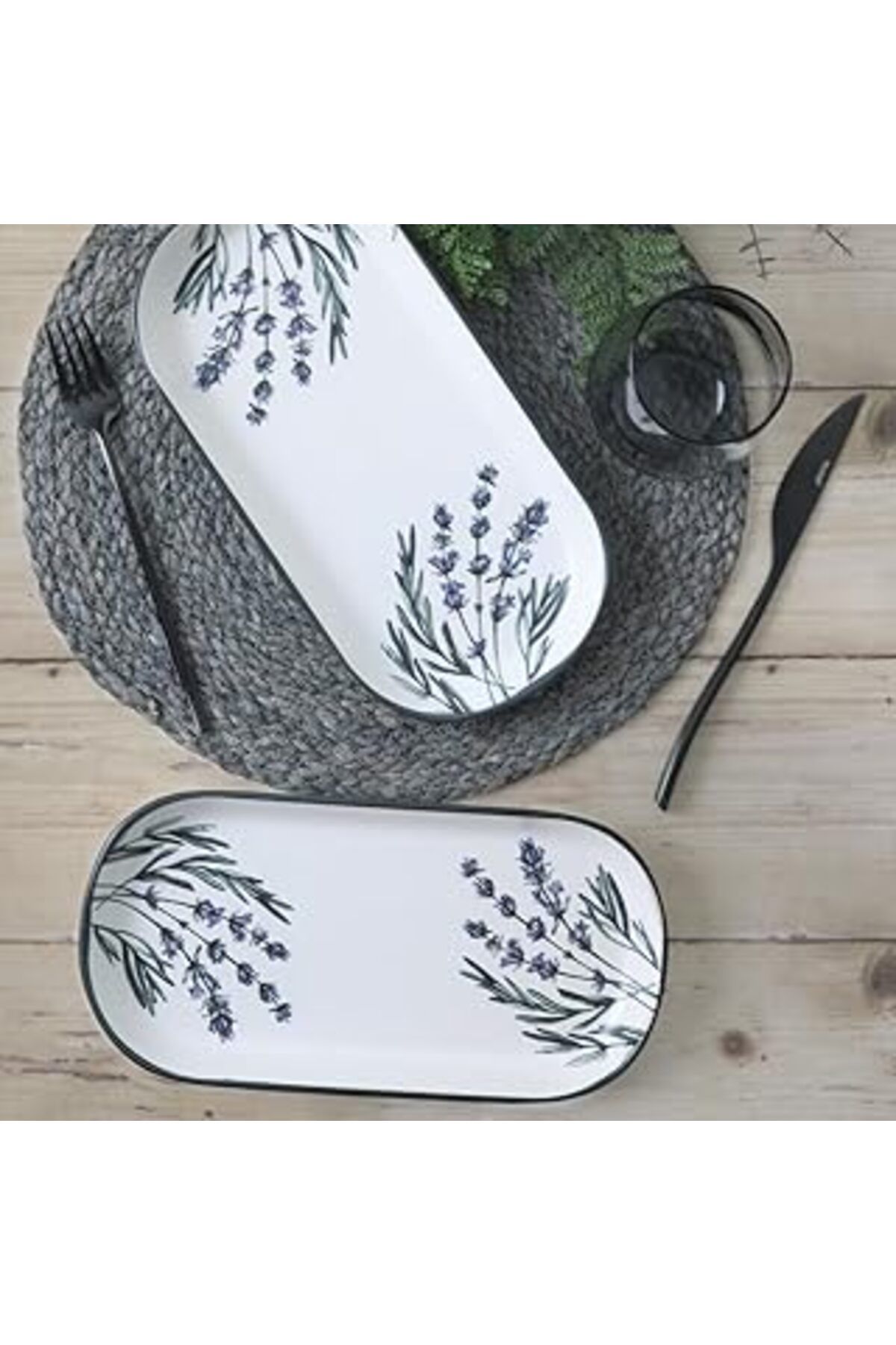 ASİTAN Keramika Çiçek Bahçesi Noyan Kayık Tabak 28 Cm 2 Adet 18940