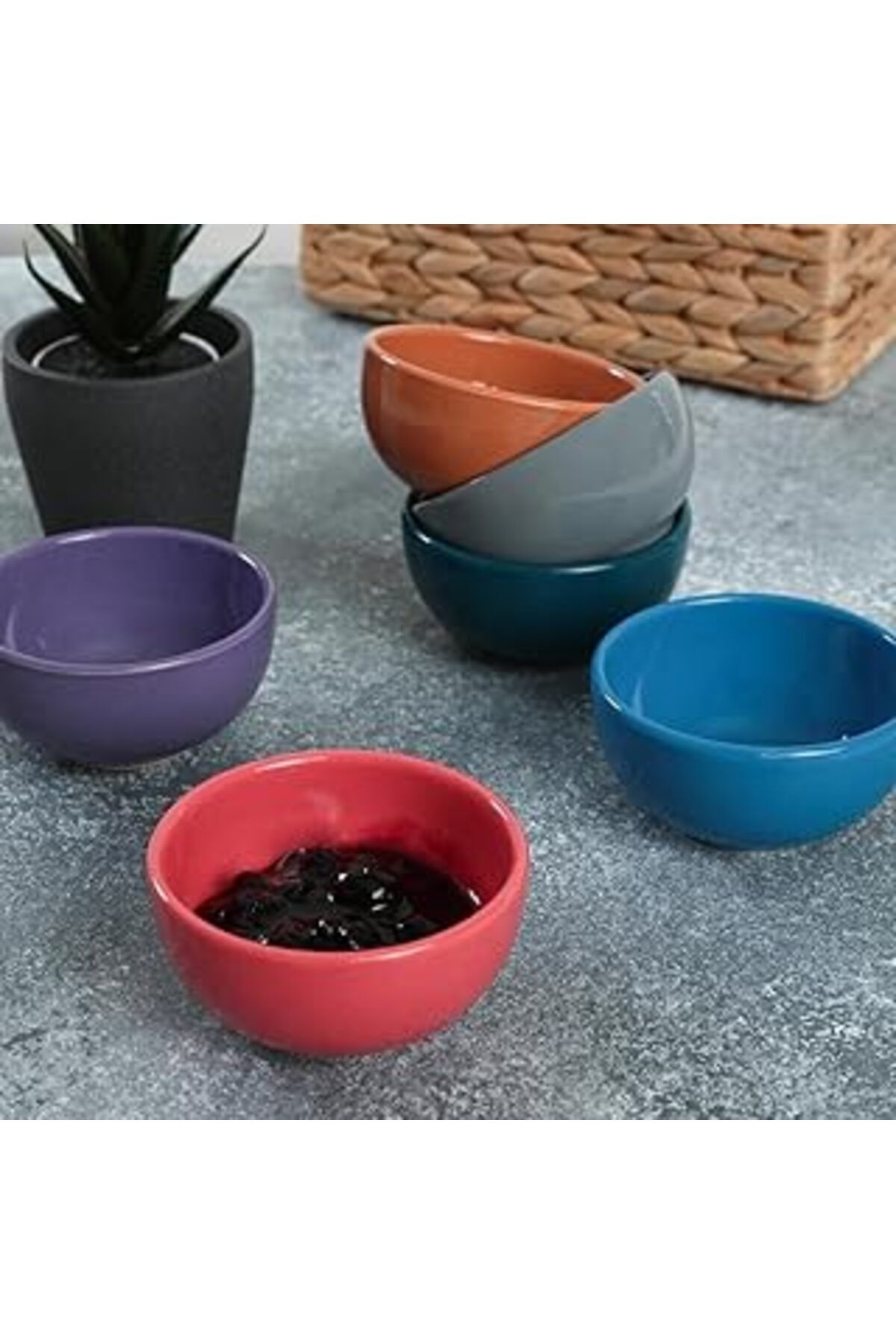 ASİTAN Keramika Mixed Bulut Çerezlik/Sosluk 8 Cm 6 Adet 406/620