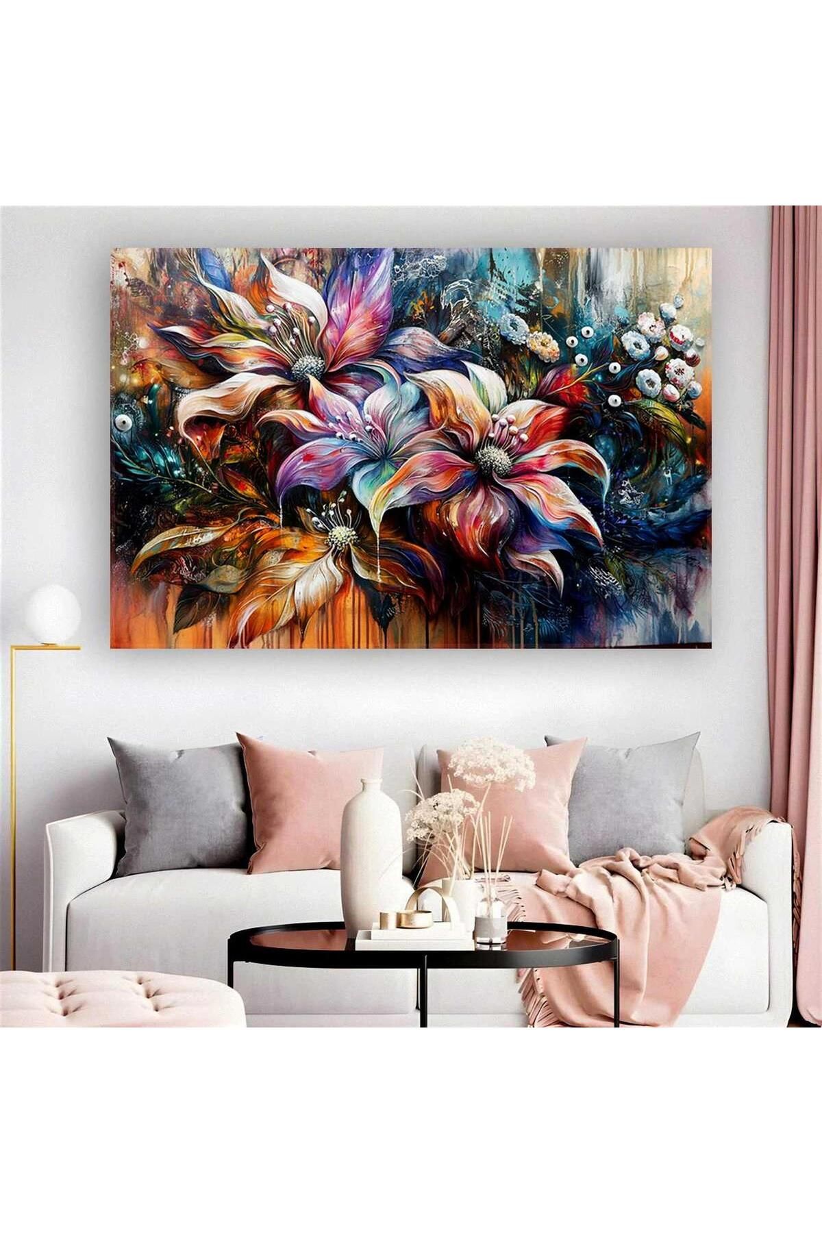 Ritmo Canvas Çiçeklerin Ahengi Kanvas Tablo