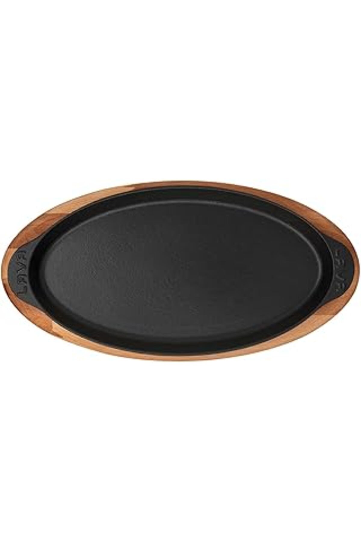 Mu Art Ahşap Lava Pişirme Kabı, Lv Eco Bt 1529 T9 K4 Balık Tavası Ve Ahşap Tabağı, Integral Metal, Ölçüler 15 X