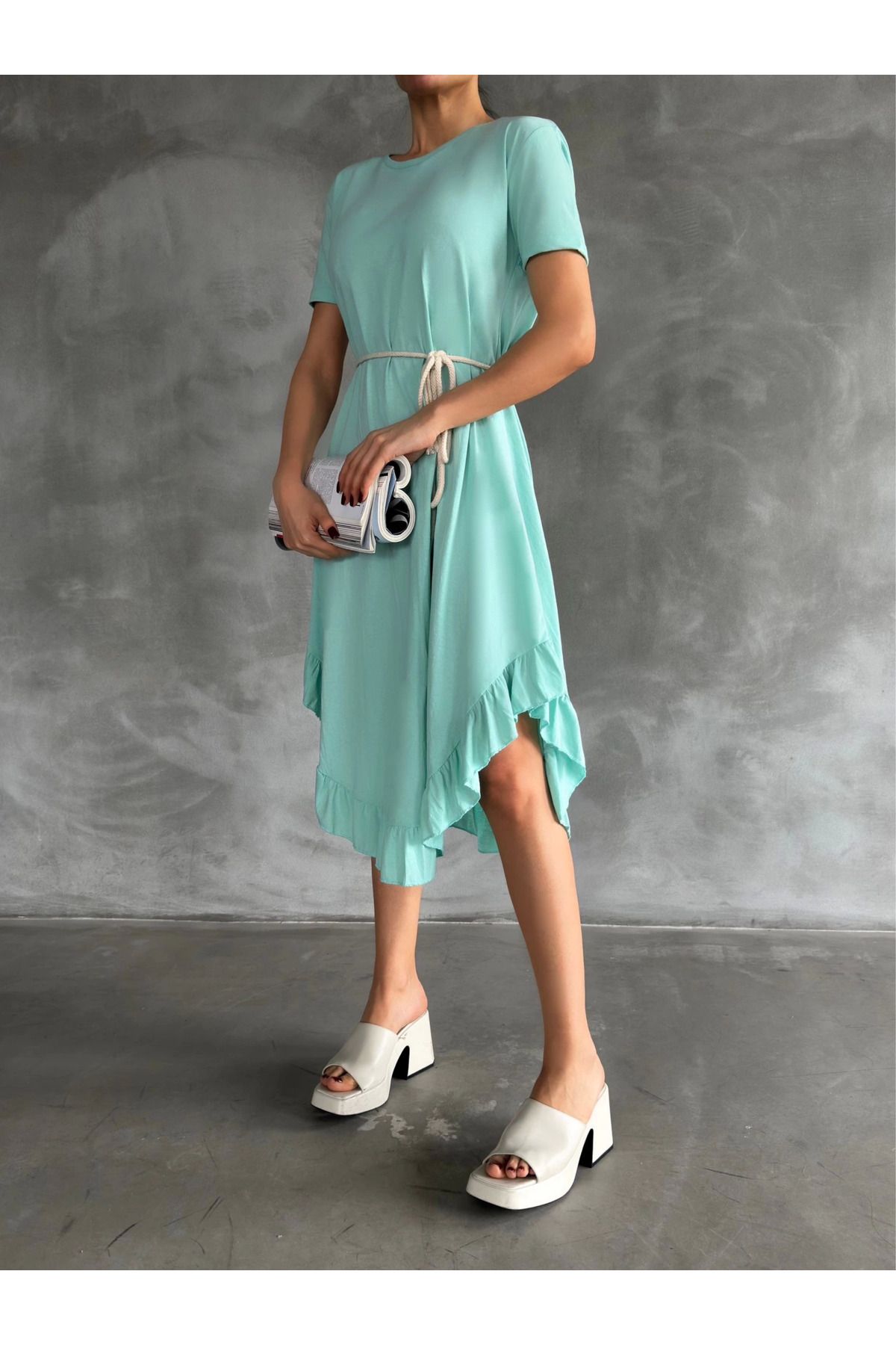 ETİLER COLLECTION Kuşaklı elbise