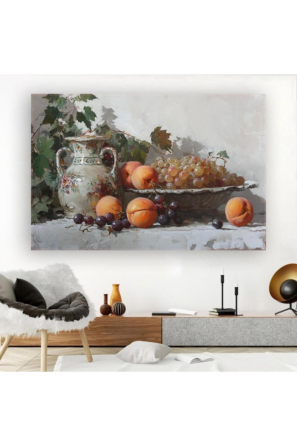 Ritmo Canvas Vintage Meyve Sunum Kanvas Tablo