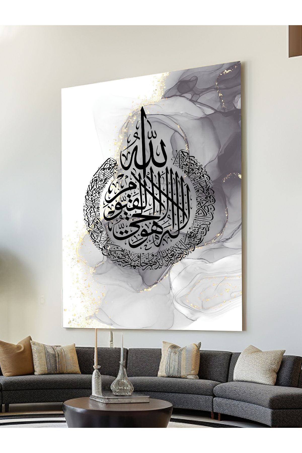 ESLEM MERMER DESEN AYETEL KÜRSİ TABLO