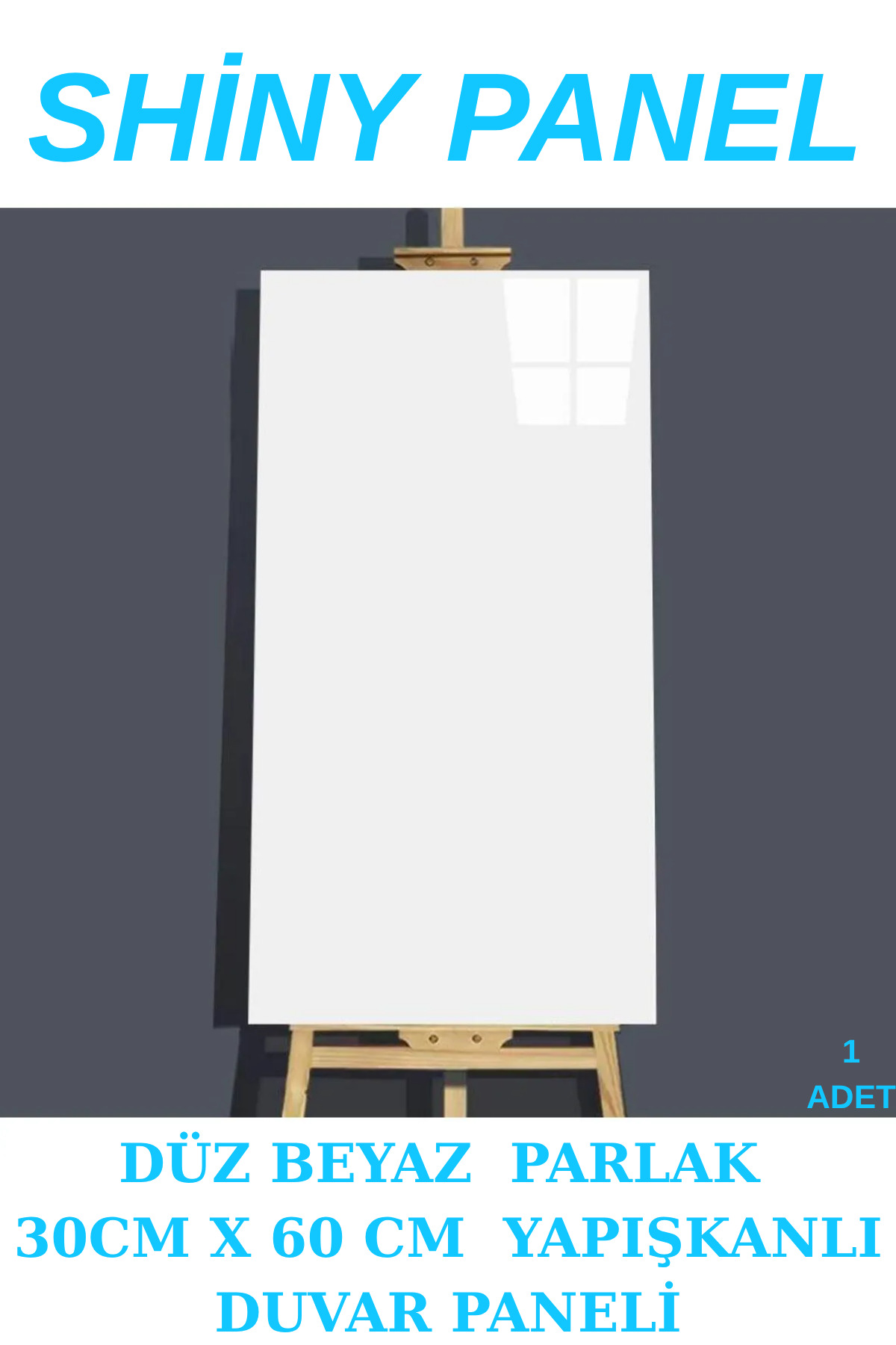 Renkli Duvarlar 60x30 Cm 1 Adet Kendinden Yapışkanlı Shiny Düz Beyaz Parlak Duvar Ofis Mutfak Karosu Paneli