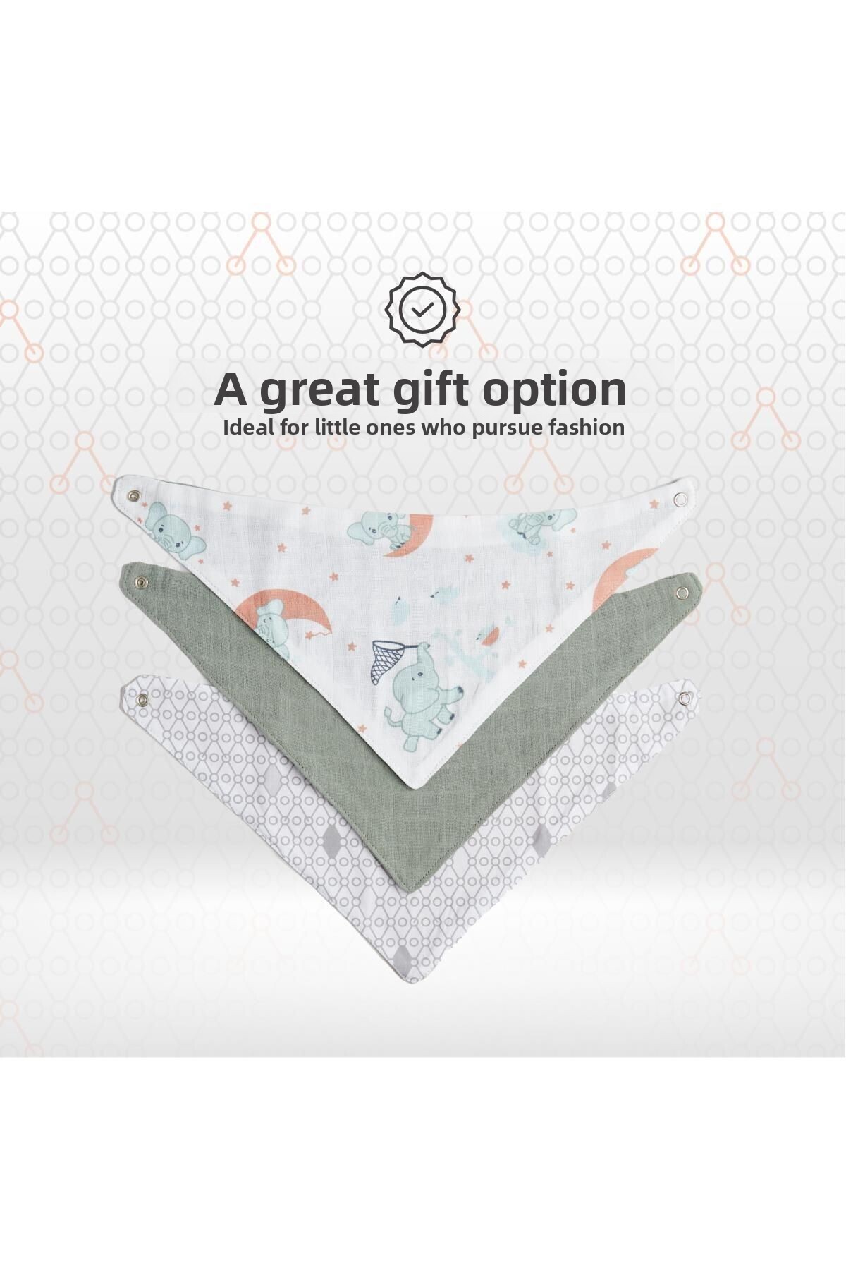 Gezenbebe-Hero 3-piece Baby-child Scarf Set - Elephant Apron 6