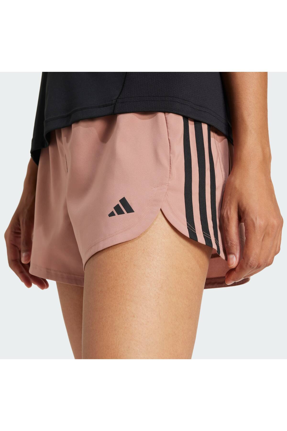 adidas-Pacer Training 3-Stripes Woven High-Rise Shorts 5