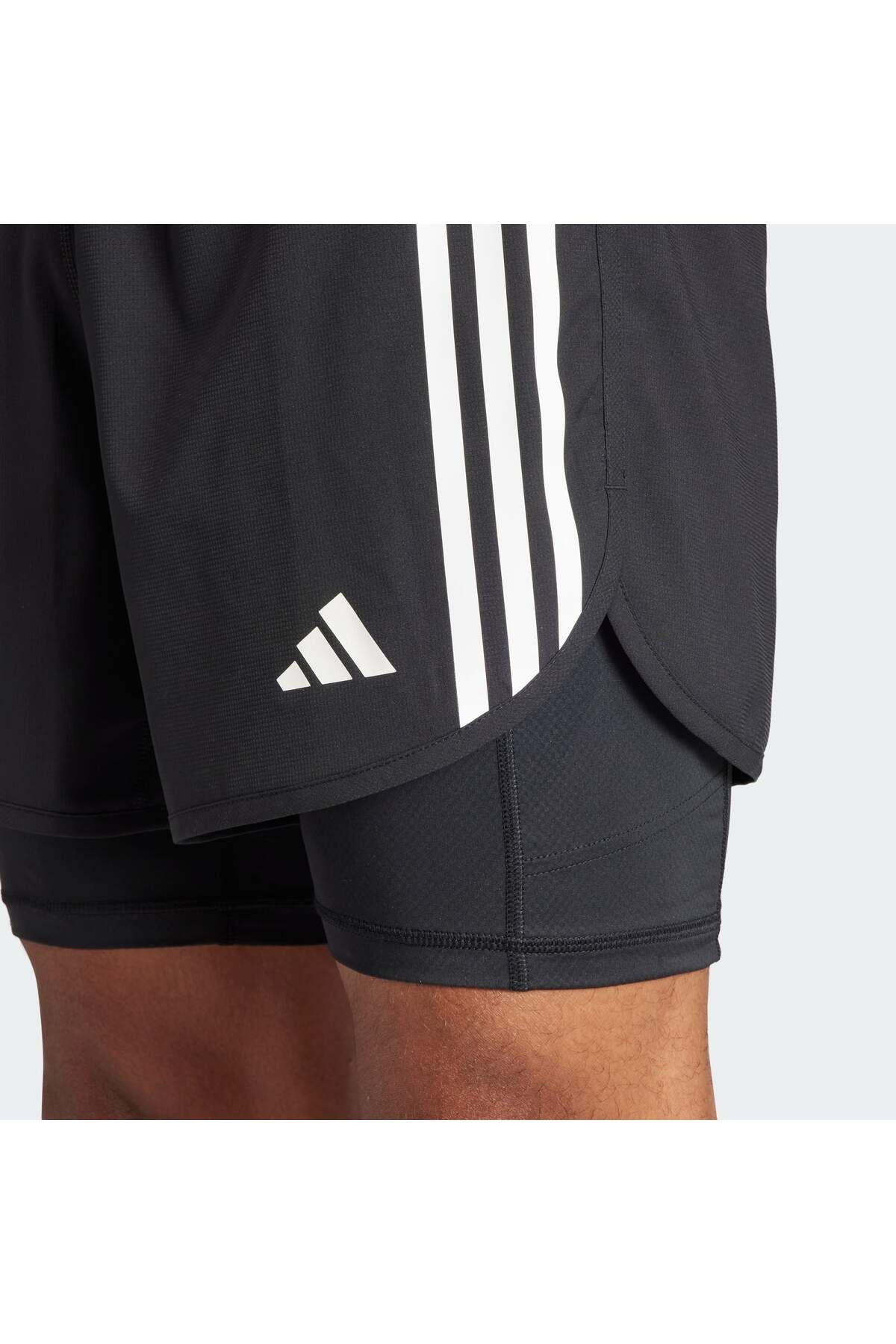 adidas-Own the Run 3-Stripes 2-in-1 Shorts 5