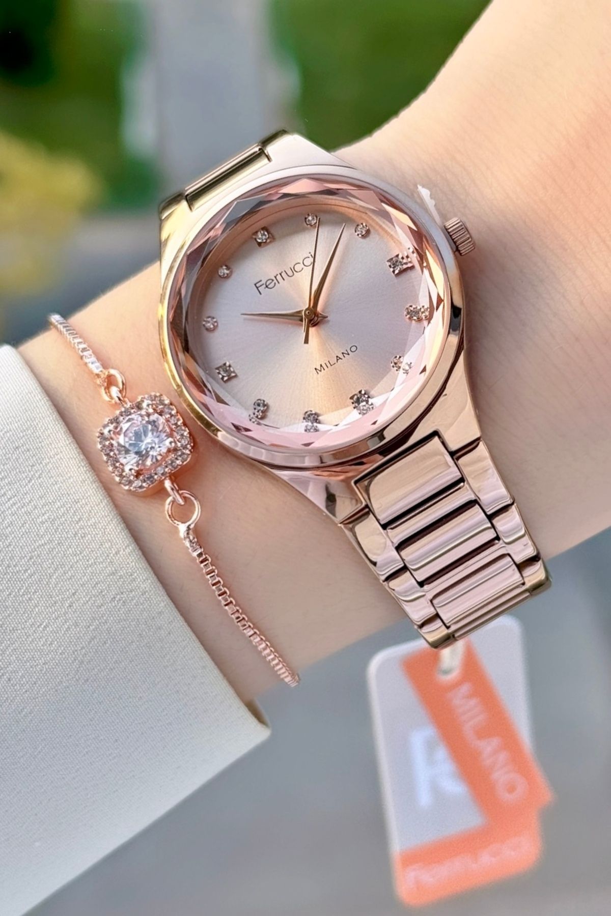 Ferrucci Rose Renk Kadın Kol Saati ve Bileklik