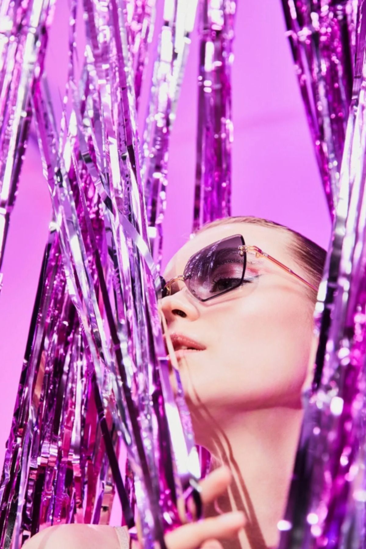 GİZEMLİMODA Altın Purple Kadın Güneş Gözlüğü