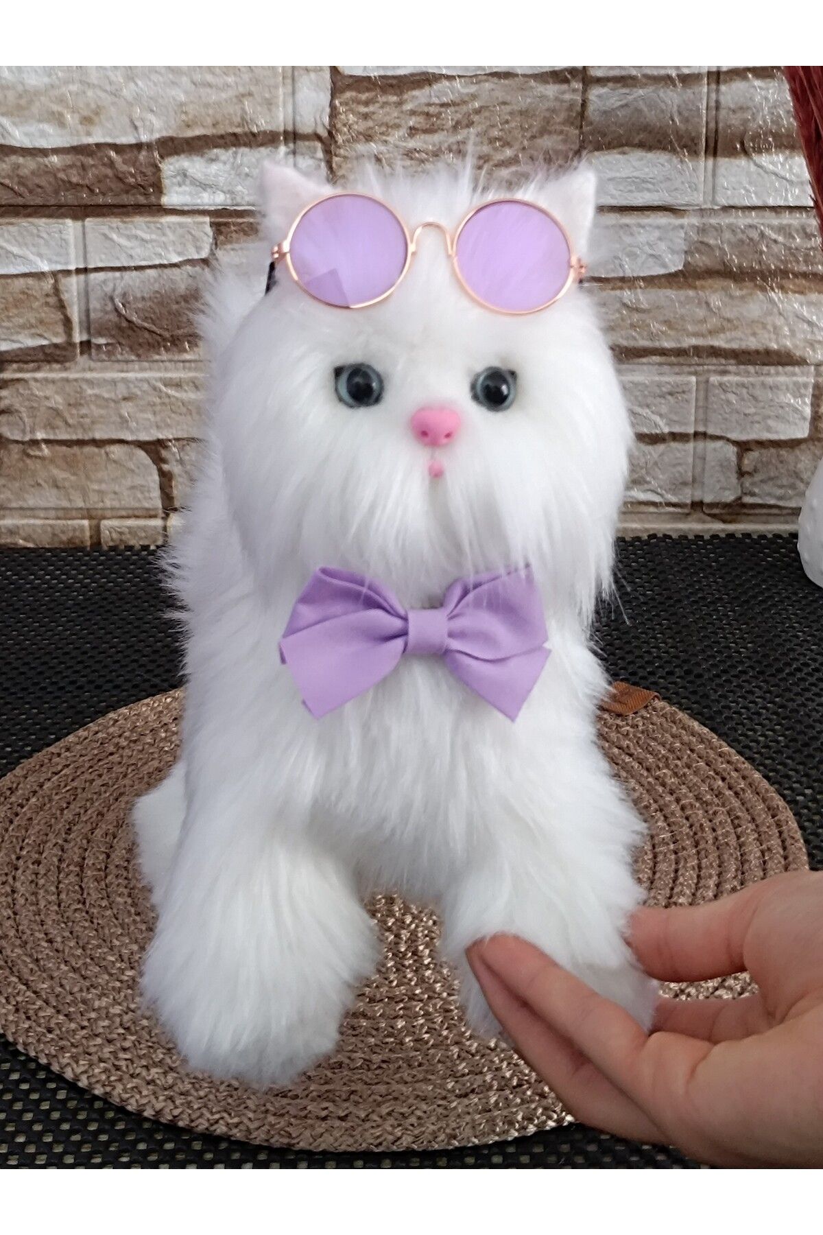 YNC Vivocraft El Yapımı Uzun Tüylü Peluş Kedi - Dekoratif Kedi Figürü - Sınırlı Üretim Özel Tasarım