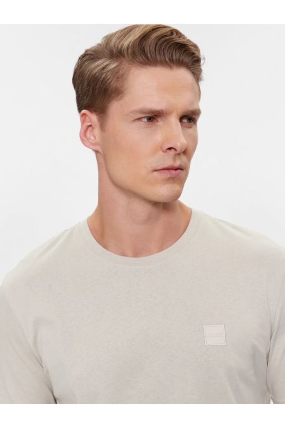 تی شرت آبی مردانه پنبه لفزی پارچه ای T Shirt BOSS