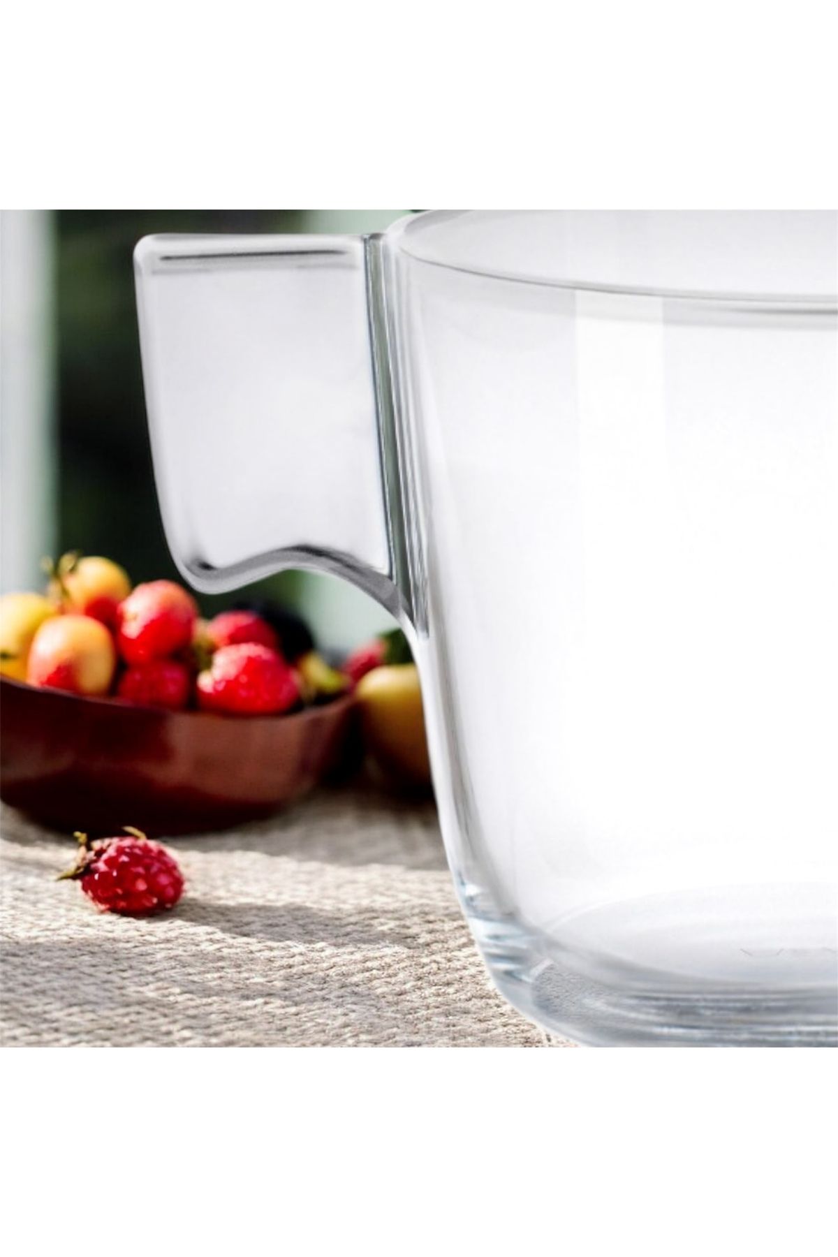Pure Allure Temperli Cam Kupa – Isıya Dayanıklı Şeffaf Bardak 230 ml, Sıcak & Soğuk İçecek