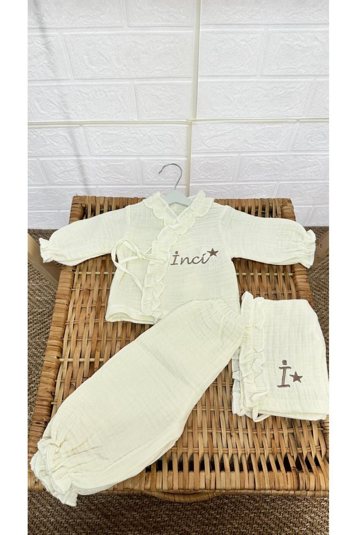babymotif isimli yeni doğan 4 kat müslin altüst şapka