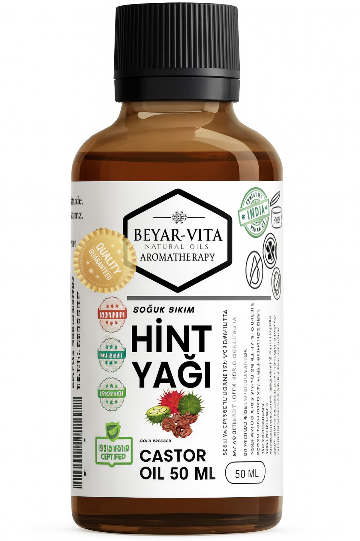 روغن کرچک ۵۰ میلی‌لیتری - پرس سرد - طبیعی و خالص - BYR29102024204949 — تصویر 3 از 7