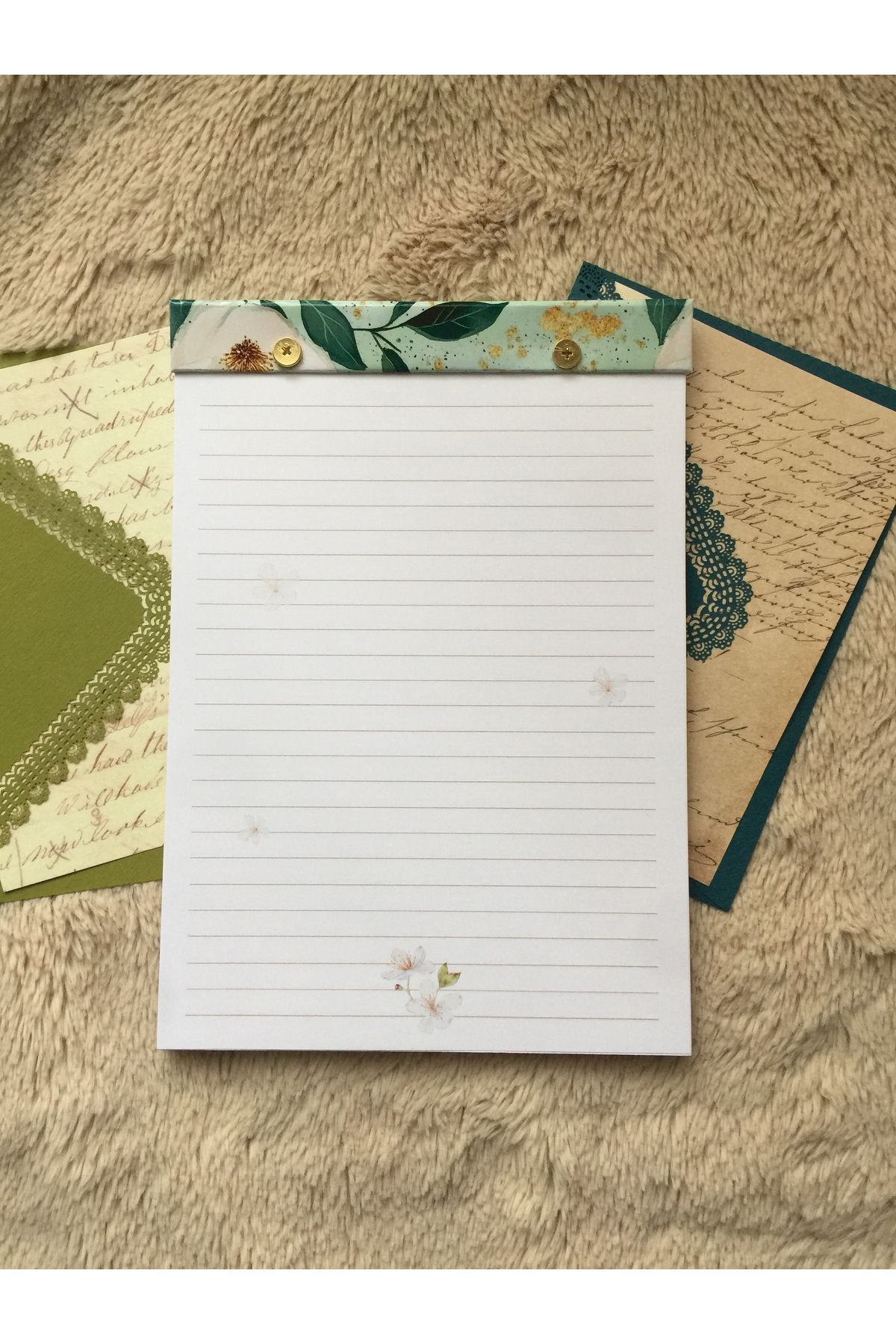 LaCerdaDesign A5 Çiçek Desenli Defter