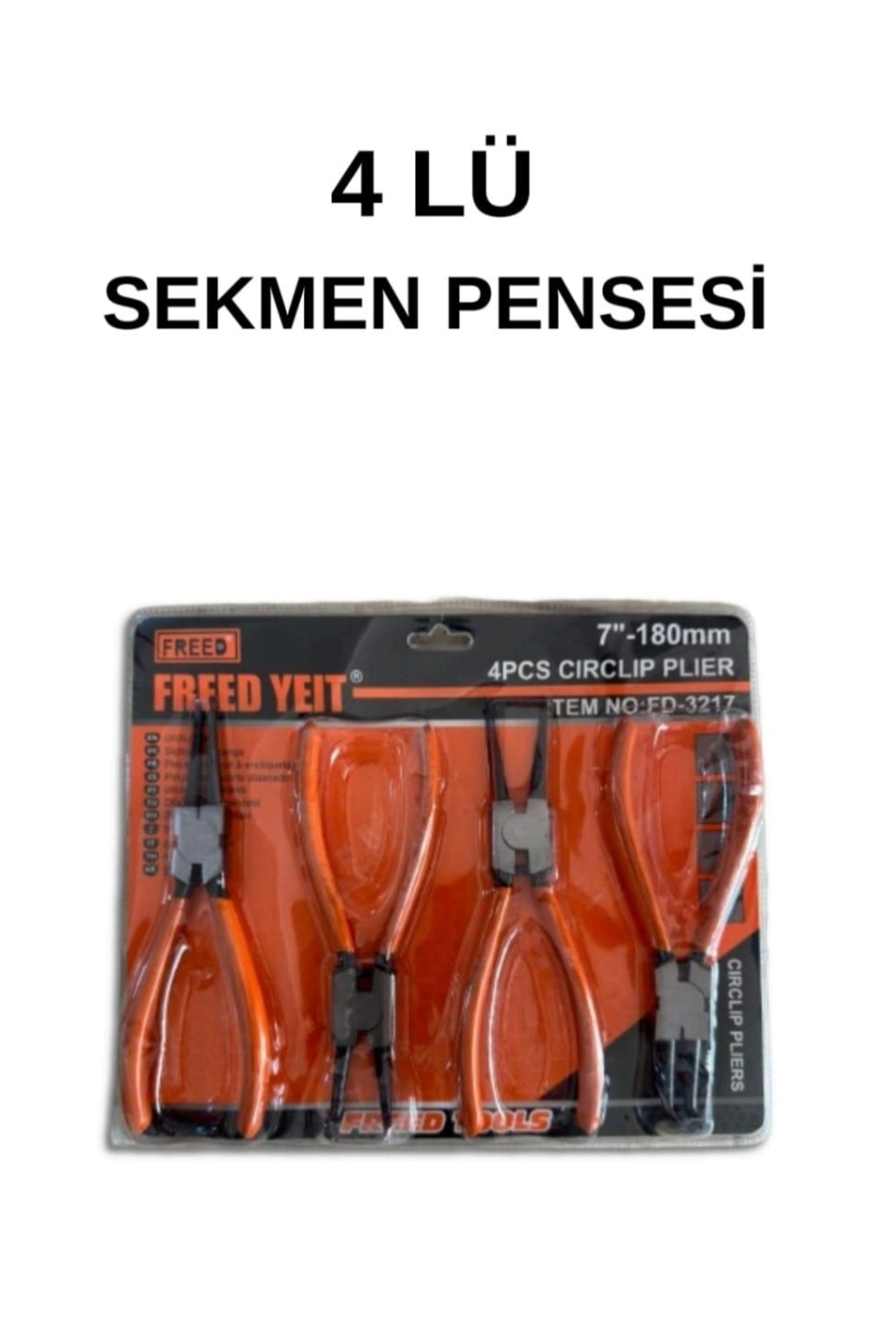Optimus Sekman Pensesi Seti 4'lü Set 7 No 180 Mm Profesyonel Ürün