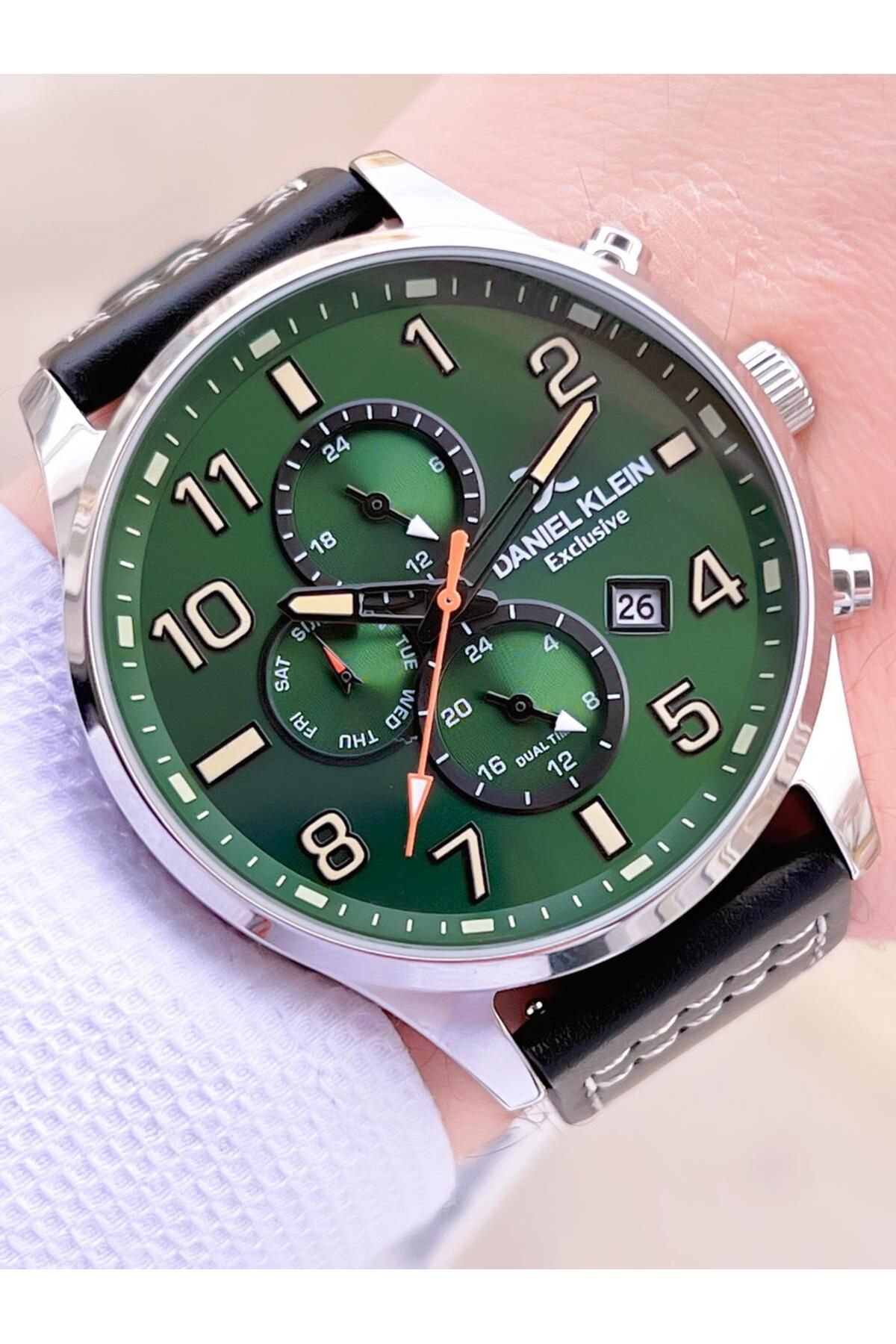Daniel Klein-Steel Cord & Leather Cord Internal Functions Active 3 Atm Men's Wrist Watch Bc13572.S6 4