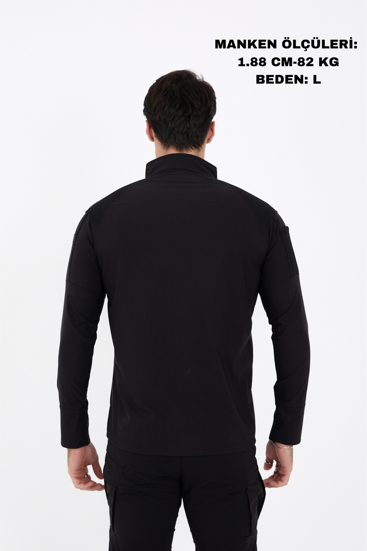 campscoutland Camp137 Outdoor Tactical Su Iticili Erkek Siyah Taktik Sweatshirt görsel 2