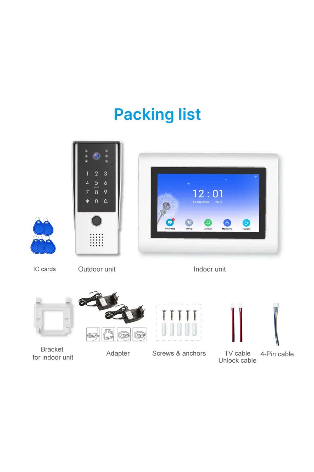 AREB-Smart Indoor Intercom Screen Advanced Wired Connection and Security 3