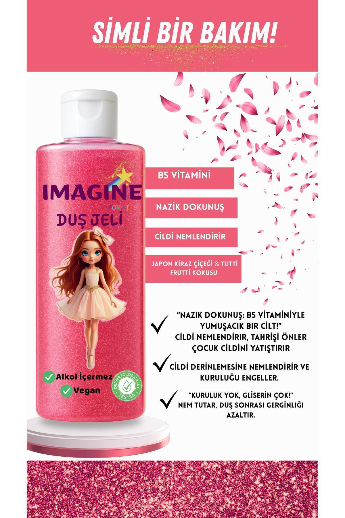 🌟 ست مراقبت از کودک نوجوان سه تکه Imagine Sparkling - شامپو، ژل دوش، شیر بازکننده گره مو، ۱۰۰٪ ایمن - ۶ عدد — تصویر 5 از 6