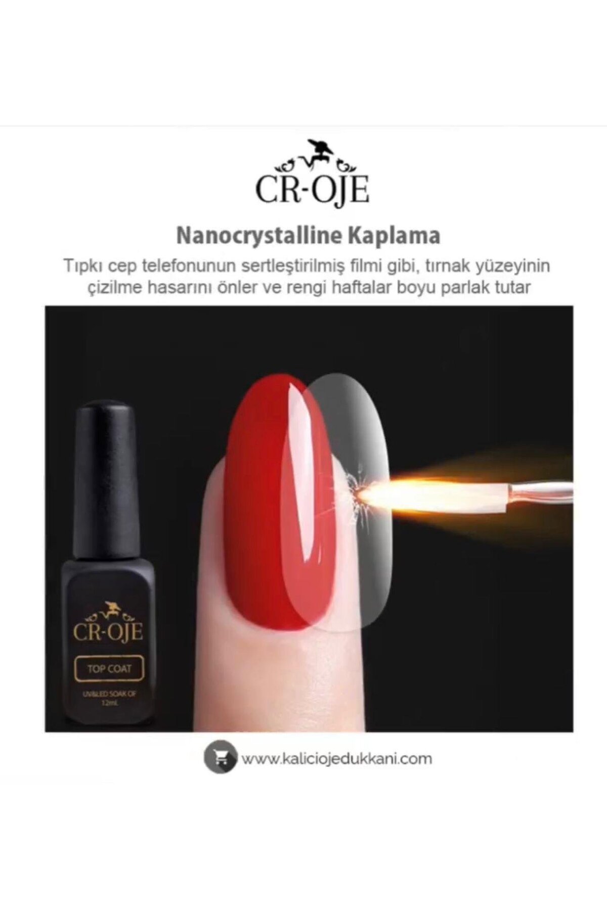 Nanocrystal Top Coat (12 ml) — طلایی primerx — تصویر 3 از 6