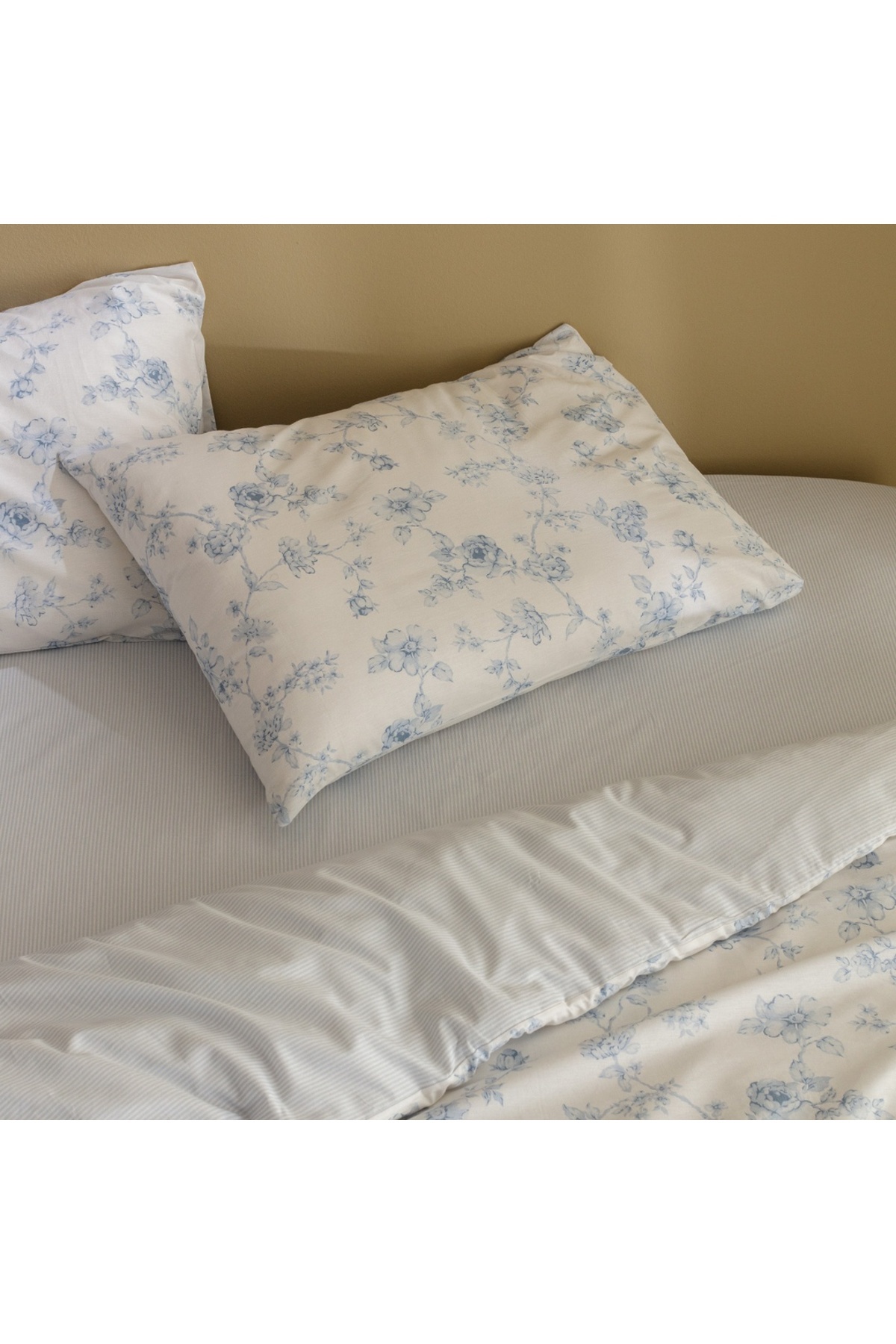 Madame Coco-Tiny Double 100% Baumwolle Ranforce Elastisches Bedrucktes Bettbezug-Set - Blau 4