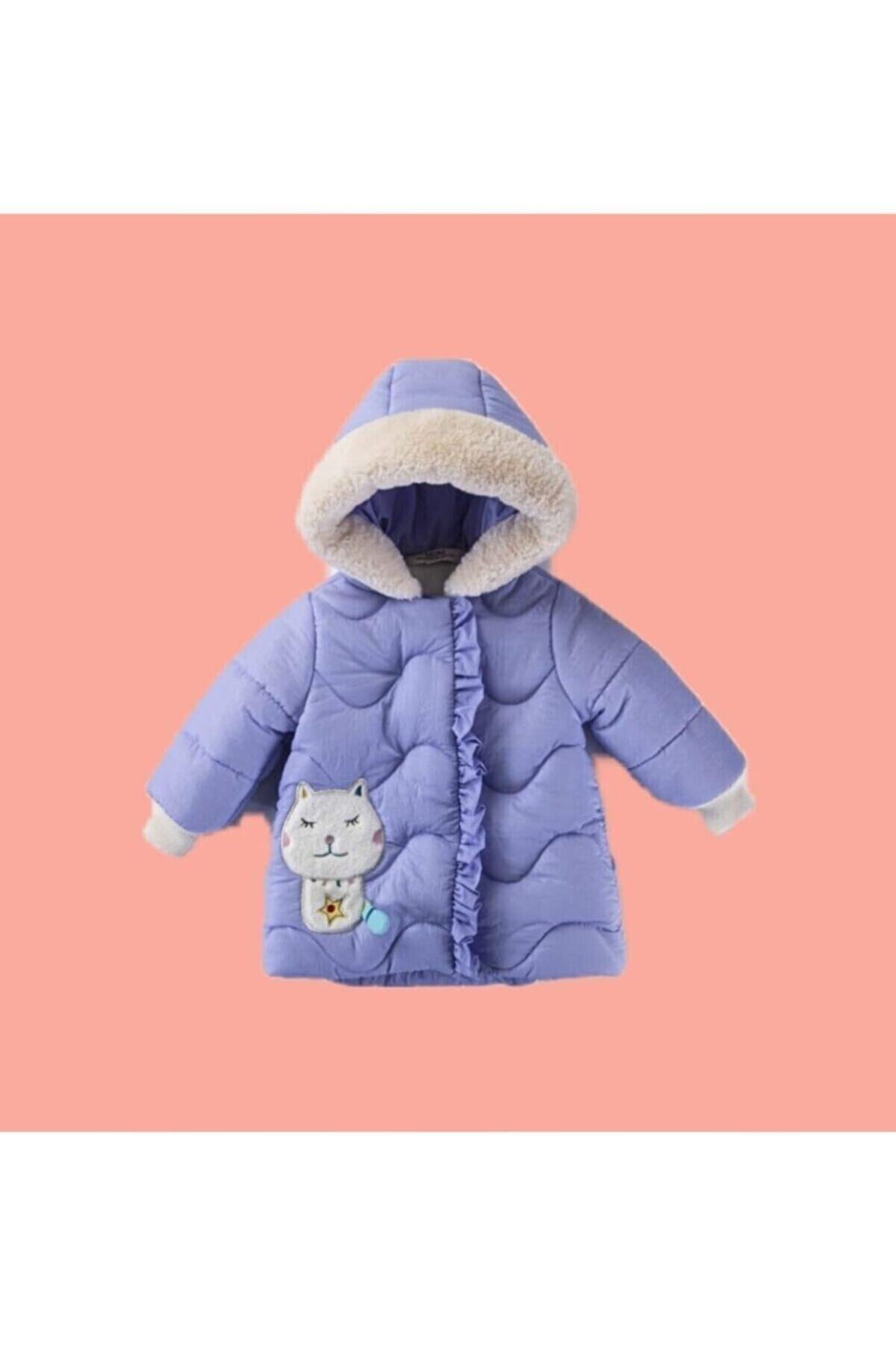 Midimod Gold Midimod Kız Bebek Kışlık Şişme Astarlı Kürk Kapüşonlu Mont fotoğrafı 3 (önizleme)