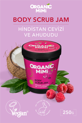ORGANİC MİMİ Nemlendirici Vücut Peelingi Hassas Ciltler %98 Doğal, Hindistan ...