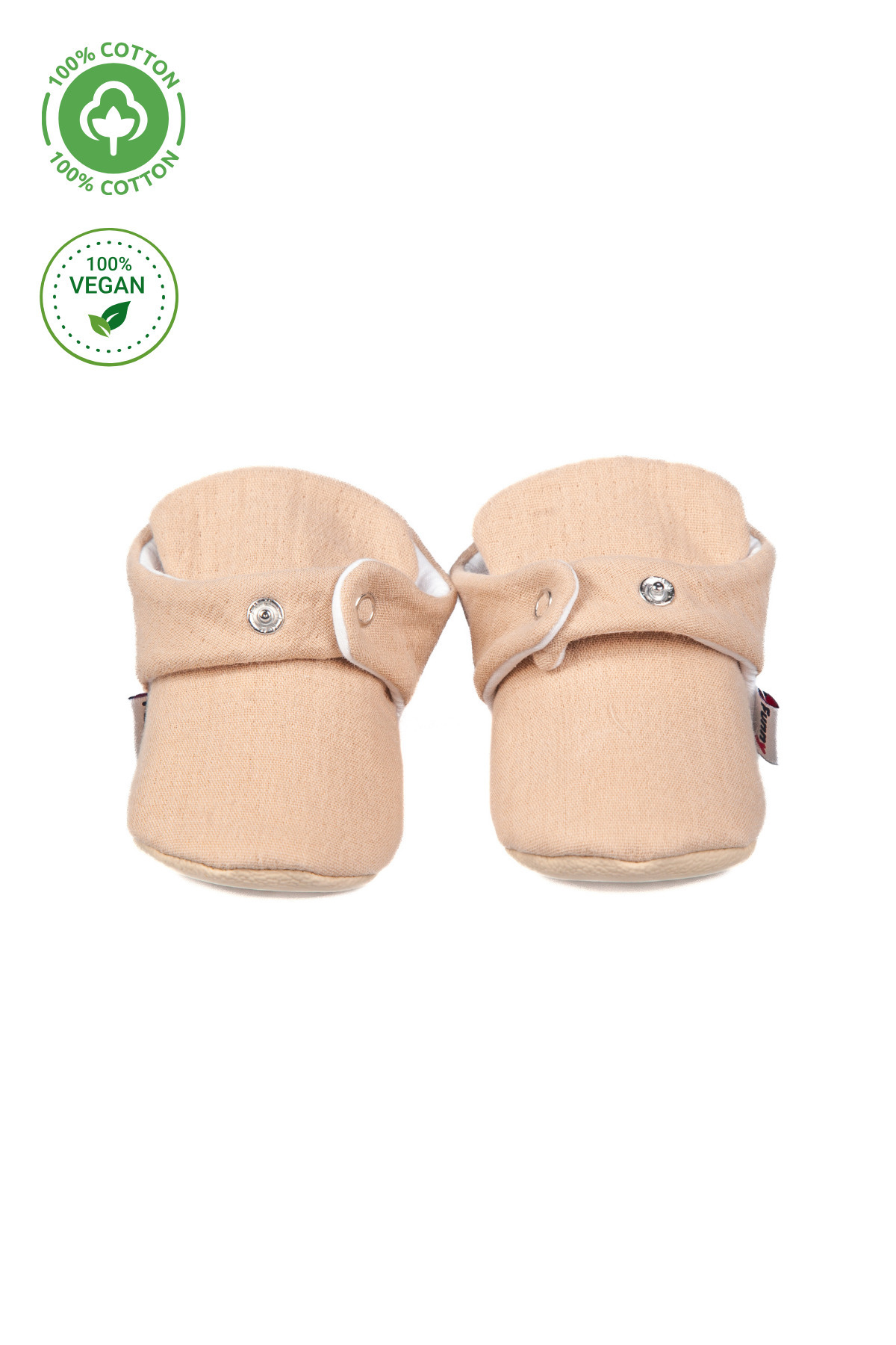 Funny Baby-ORGANIC MUSLIN SLIPPERS Rutschfeste ergonomische Sohle Bequeme atmungsaktive vegane Schuhe 3