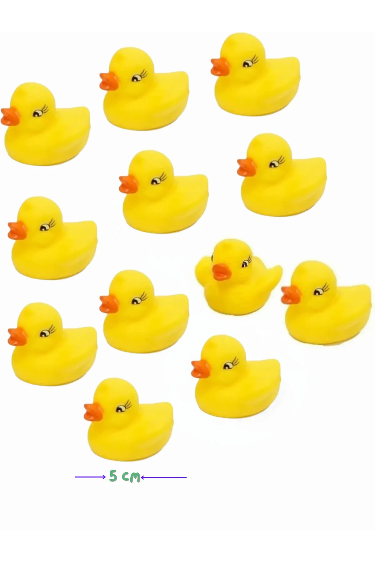 Vinyl Duck 12 Pieces Bath Toy Set with Sound Duck Brothers