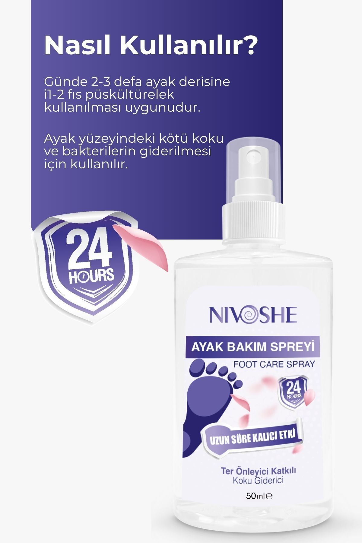 Ayak Koku Önleyici Ayak Kokusu Spreyi ,terleme Önleyici Ve Nemlendirici Ayakkabı Koku Giderici 08