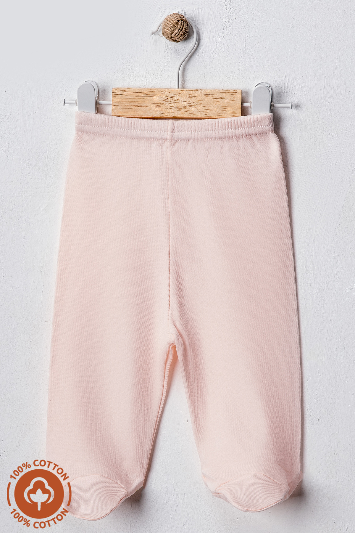 Miniel Unisex Bebek Pamuklu 0-6 Ay Patikli Bebek Pantolon 3lü Renkli Set fotoğrafı 3 (önizleme)