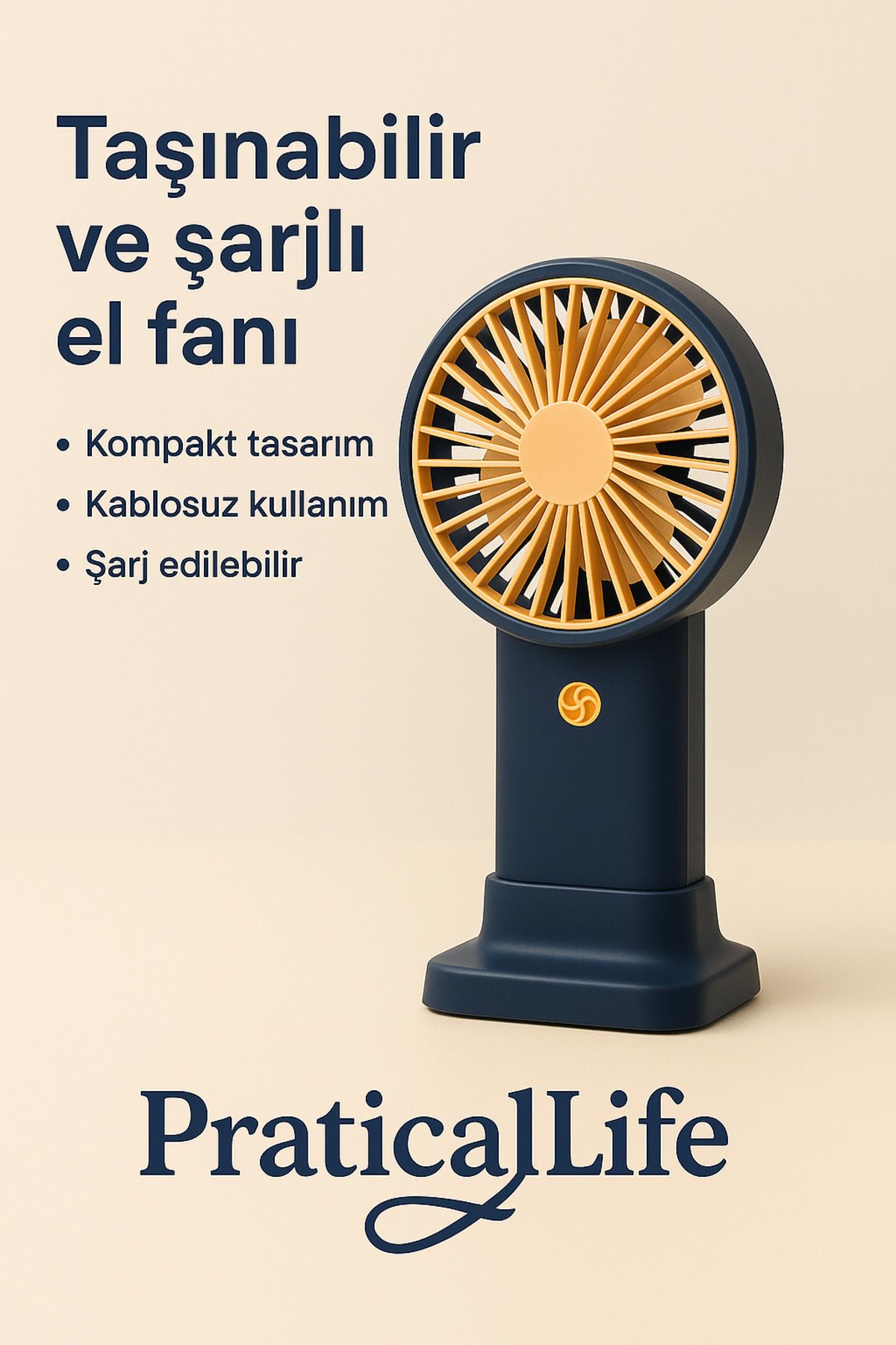 PraticalLife Şarjlı Mini El Vantilatörü
