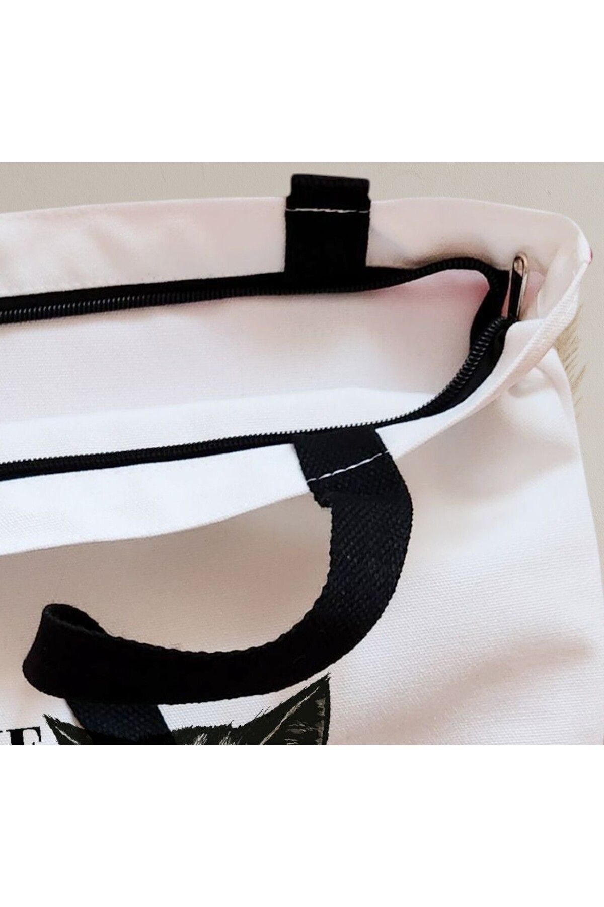 BEKZ-Textile Bag With Zipper, Tote Bag, Model I Like The Sound You Make When You Shut Up, 38 X 34.5 3