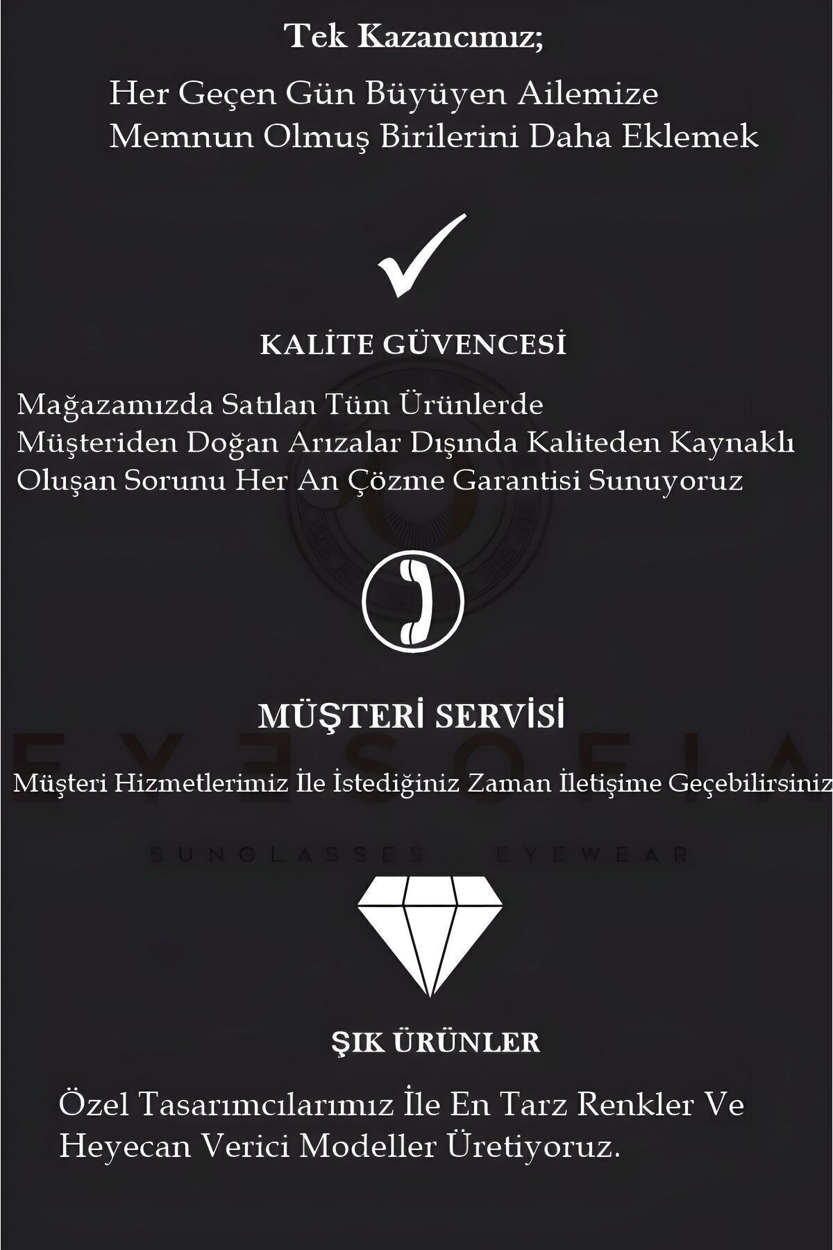 Eyesofia Conda Lüx Unisex Siyah Gold Güneş Gözlüğü görsel 5
