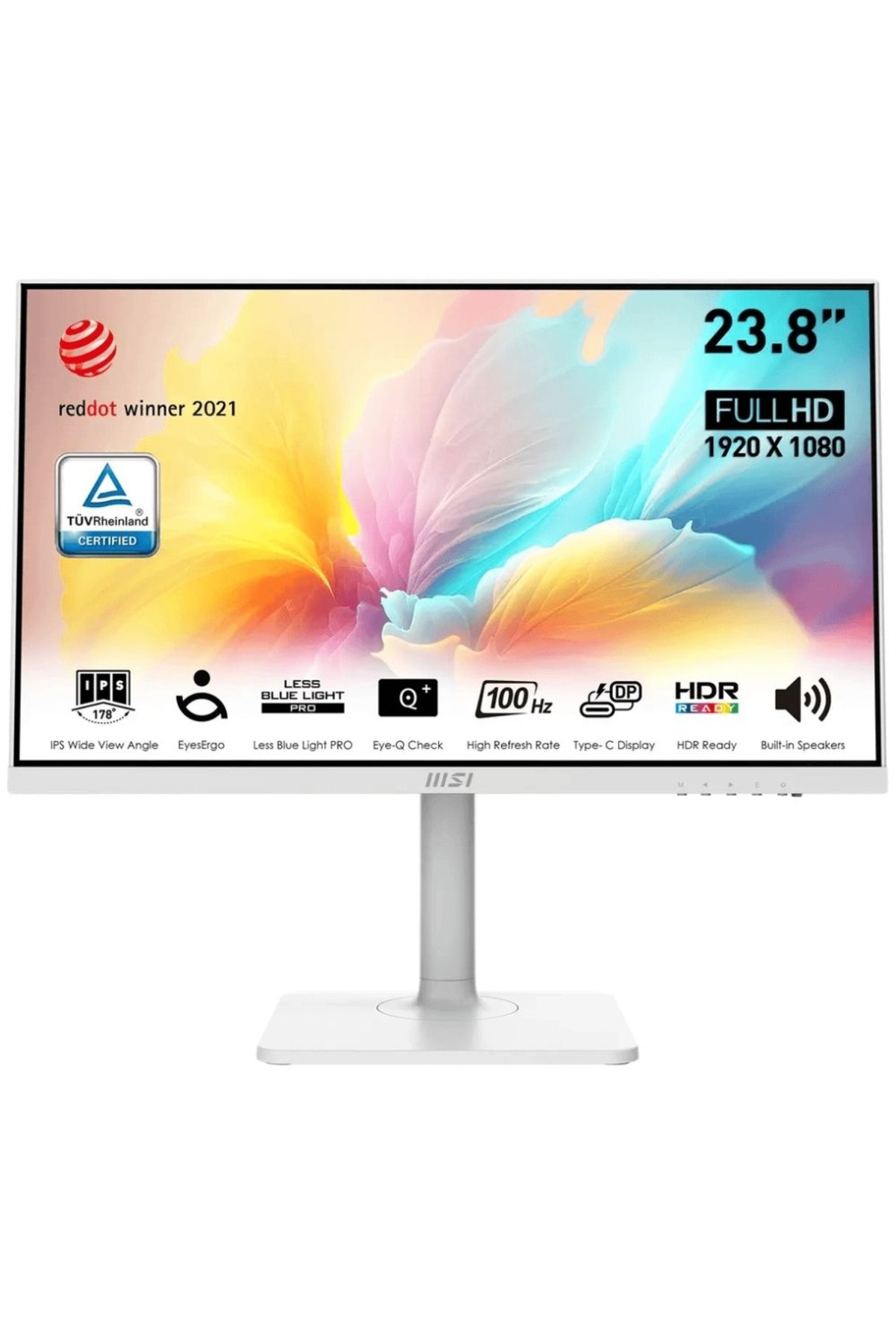 Modern Md2412pw 23.8" 100hz 1ms Adaptive-sync Fhd Flat Ips Pivot Beyaz Type-c Monitör