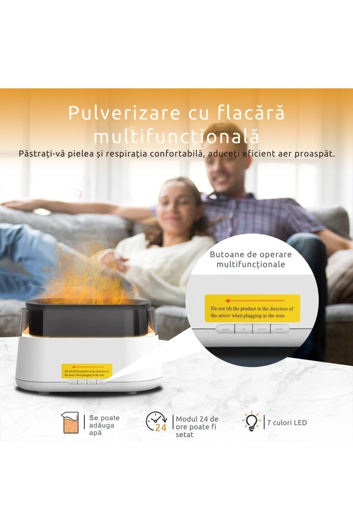 WELSMAR-Premium Aroma Diffuser With Flame Effect And Aromatic Steam, Modern Clock With Alarm Function 6