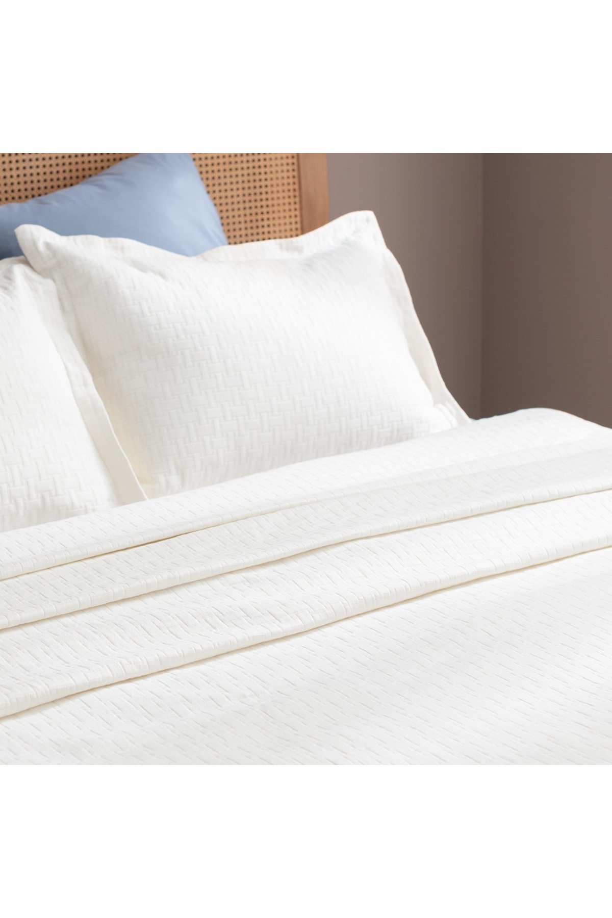 Madame Coco-Berthe Doppelbett-Tagesdecke – Yacht-Kollektion – Weiß 2