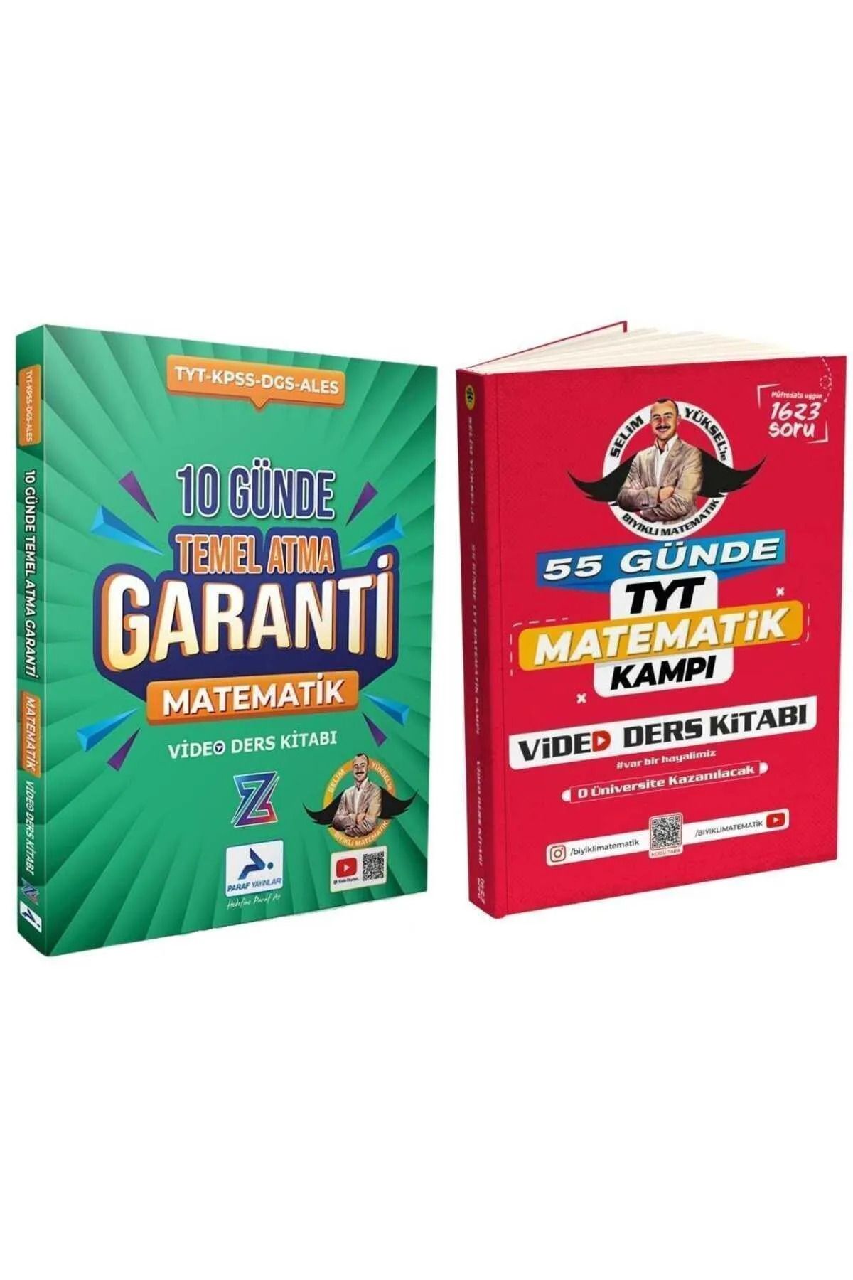 Bıyıklı Matematik E-2li Garanti TYT Seti - 10 Günde Matematik Temel Atma Garanti-55 Günde Tyt Matematik Video Ders Not