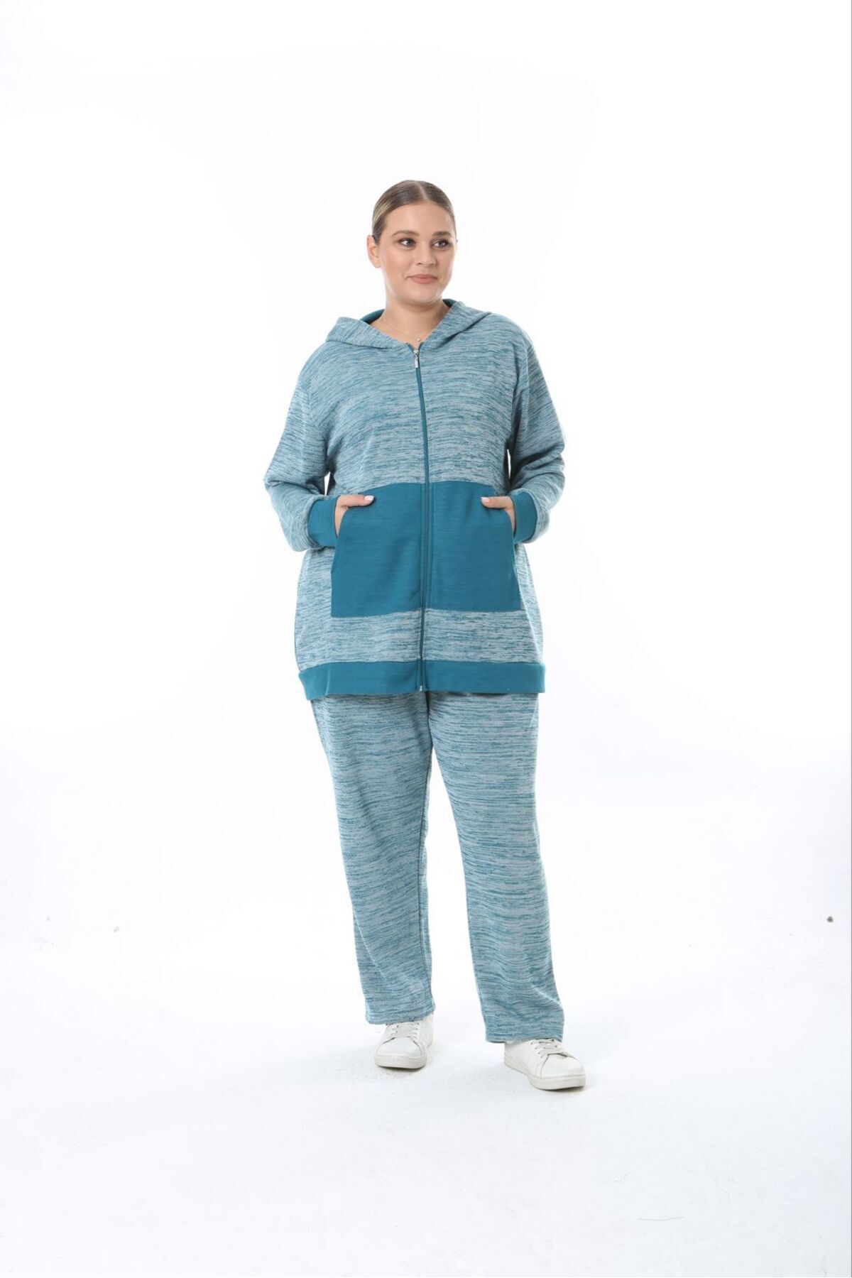 Şans-Γυναικεία αθλητική φόρμα Turquoise Thessaloniki Size - Ατσάλινη πλεκτή κουκούλα 65N38326 7