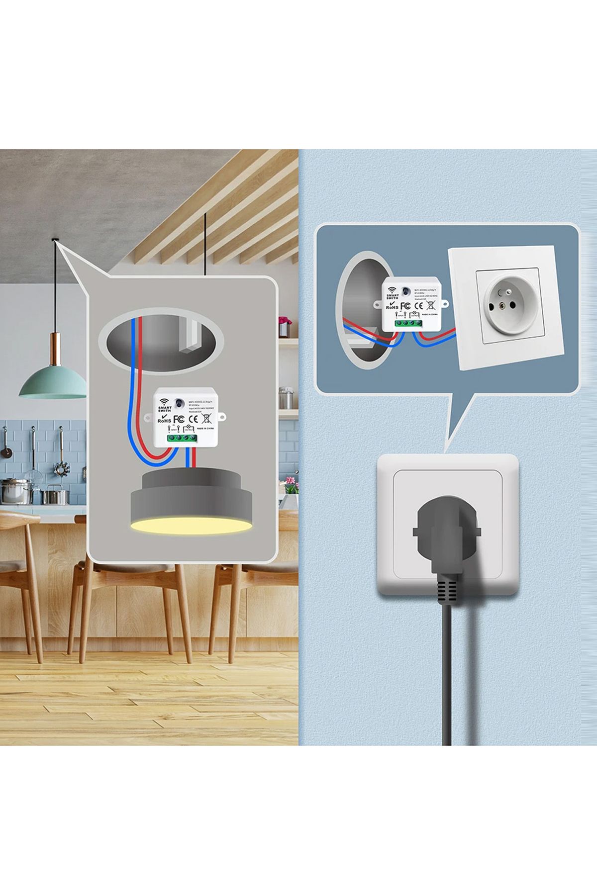 AREB-Smart Hidden Switch 15a – Wi-fi Remote Control Power Switch Compatible With Alexa & Google 6