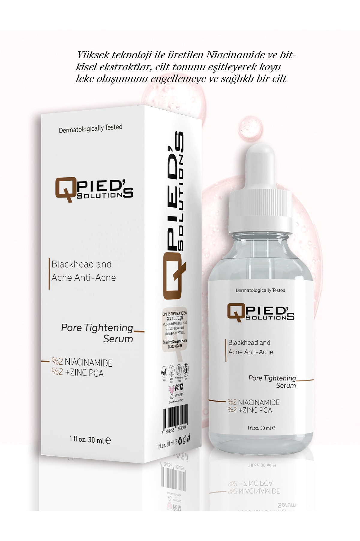 Gözenek Sıkılaştırıcı Siyah Nokta Ve Karşıtı Niacinamide Serum ( Niacinamide6% Zıncpca) — TM004 — تصویر 3 از 6