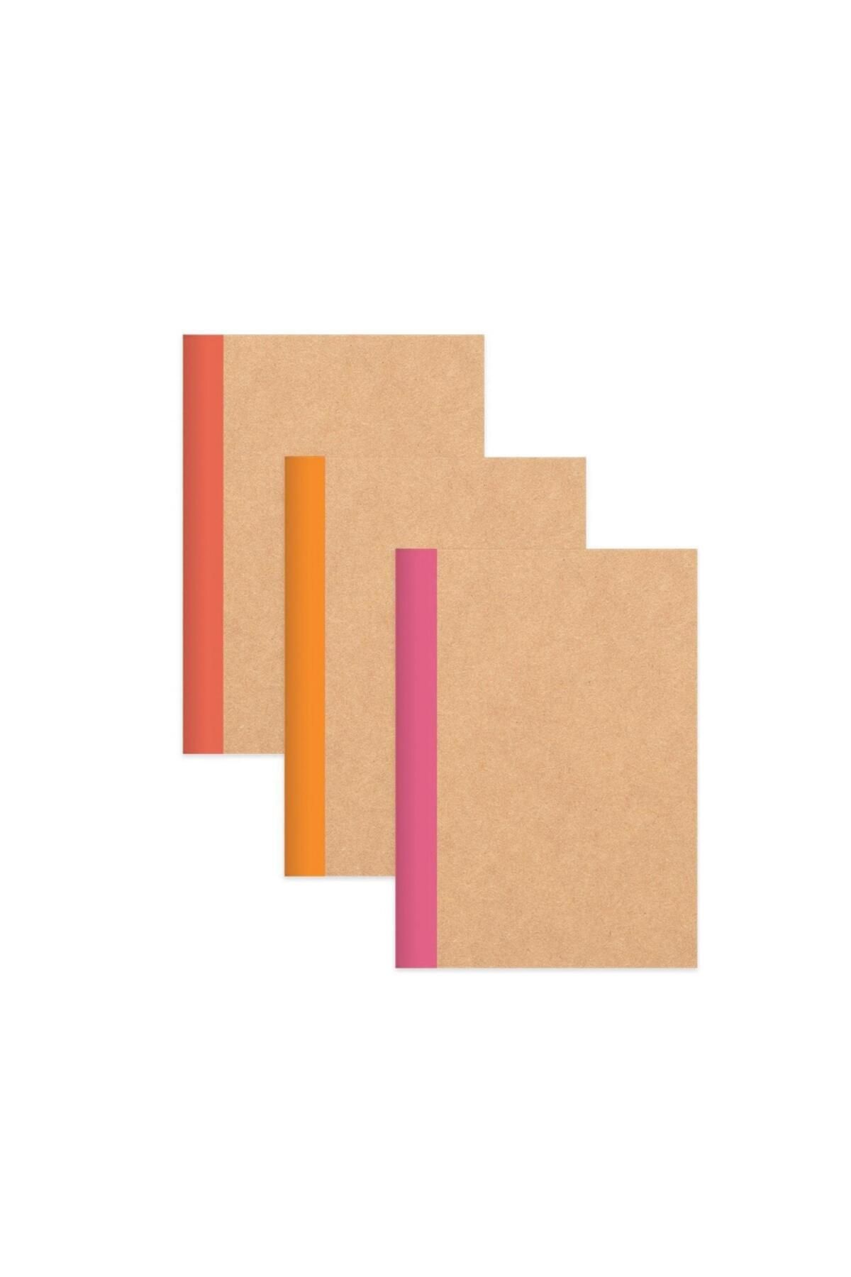 Keskin Colors Keskin Color Kareli Stickerli Kraft Kapak Defter Set | 18,5 x 26 cm | 50 Yaprak