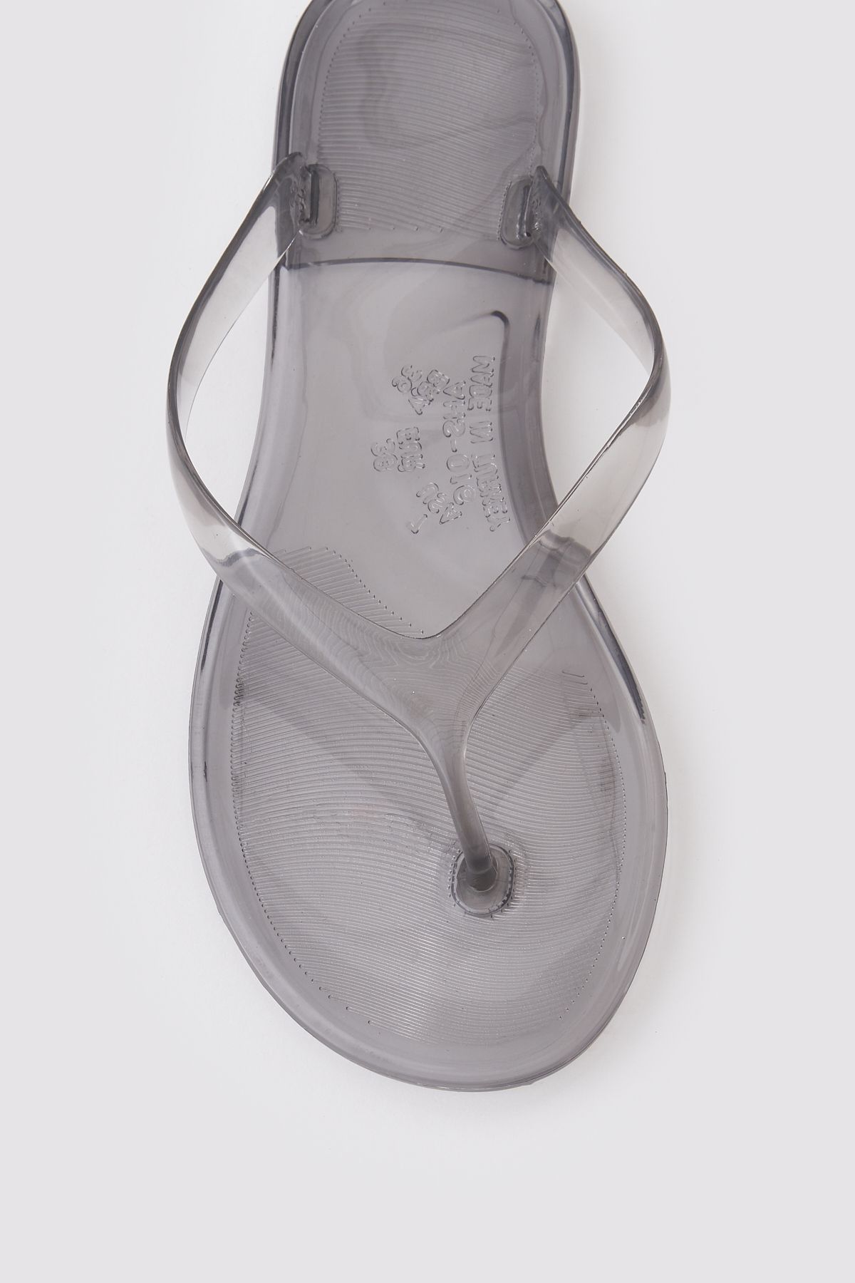 OZYO-Desta Transparent Black Beach Slippers 1