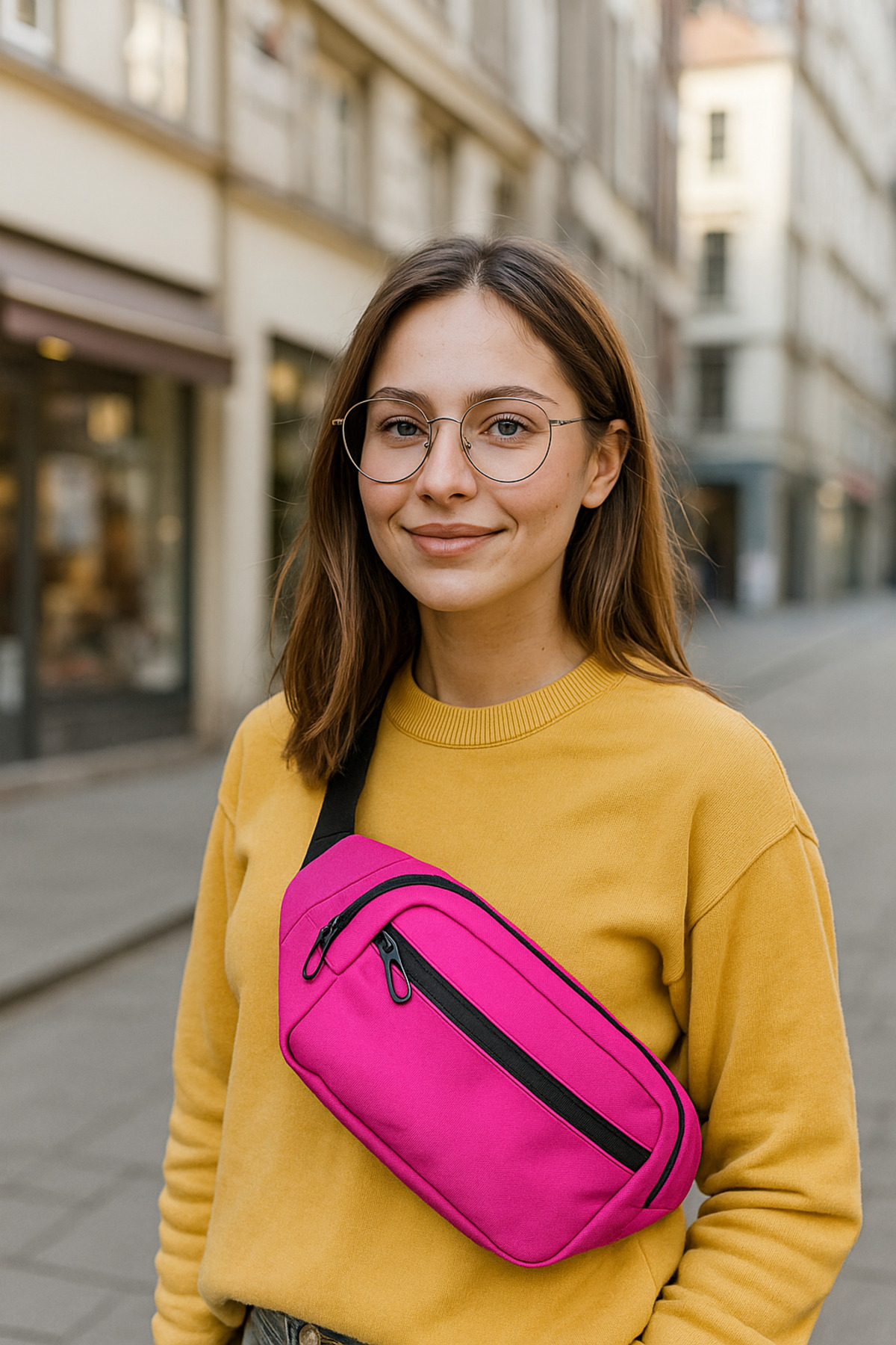 Captain Bag Unisex , 2 Bölmeli Omuz Ve Bel Çantası, Su Geçirmez Fermuar Ve Kumaş