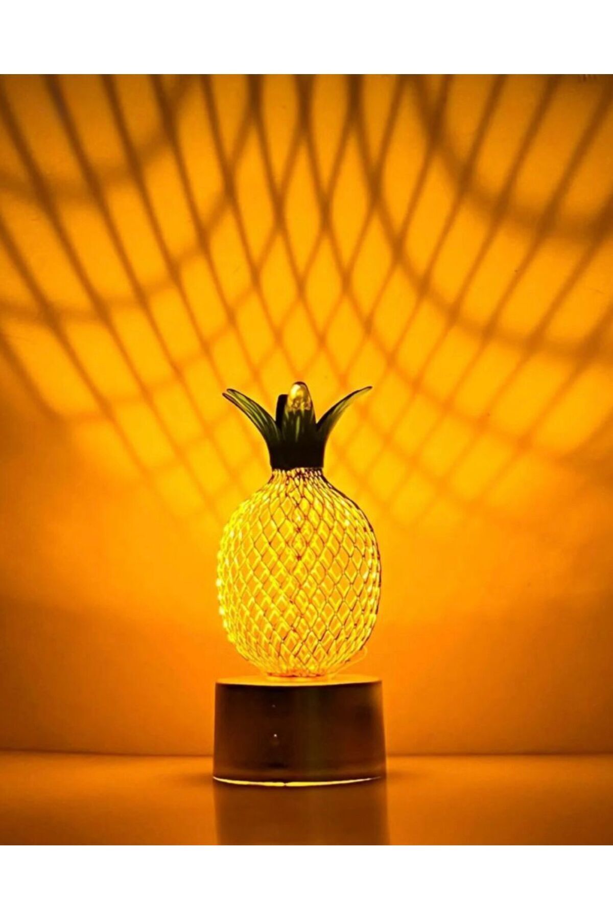 GümüşAVM Ledli Işıklı Mini Metal Ananas (12 ADET)