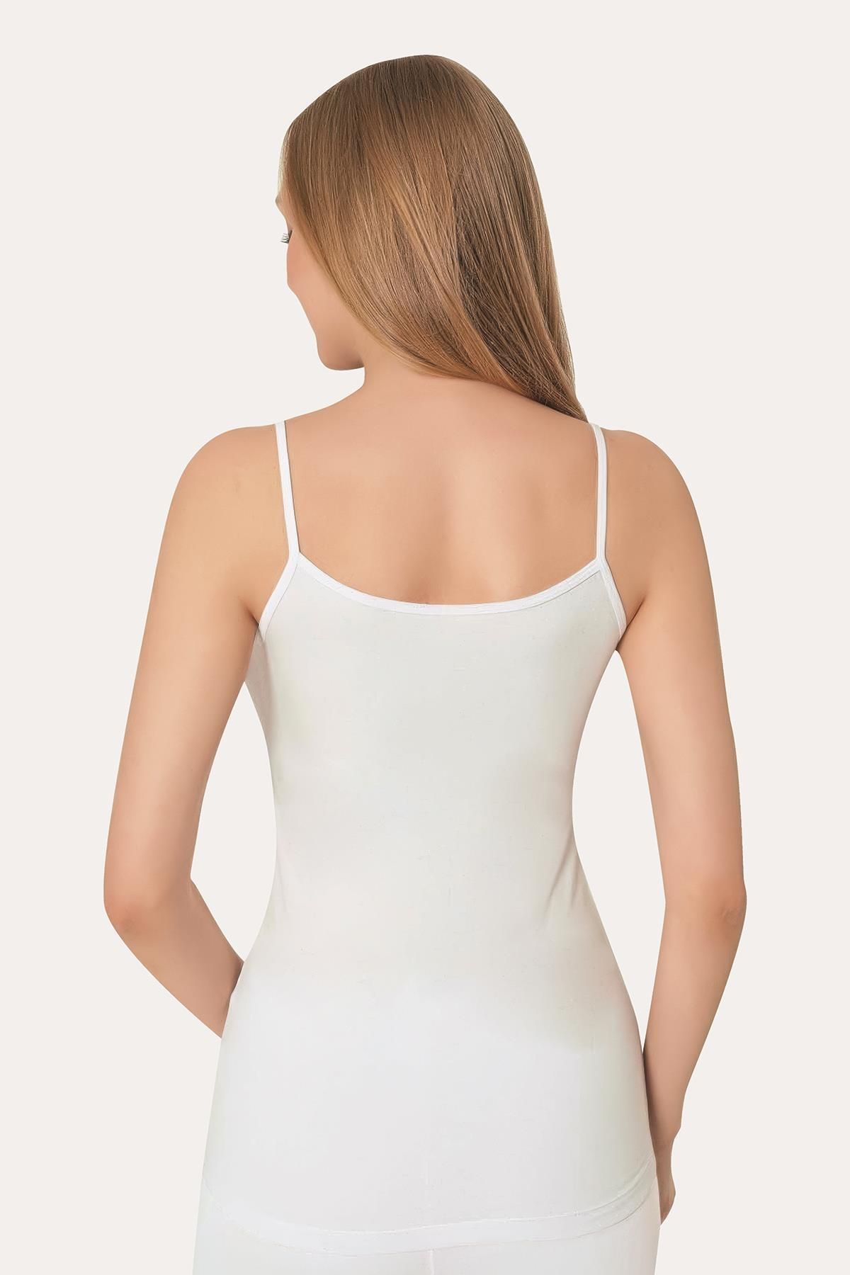 Arma Yıldız-White Women's Athlete - Rope Strap, Buttoned, Pack of 2, Cotton and Lycra 4