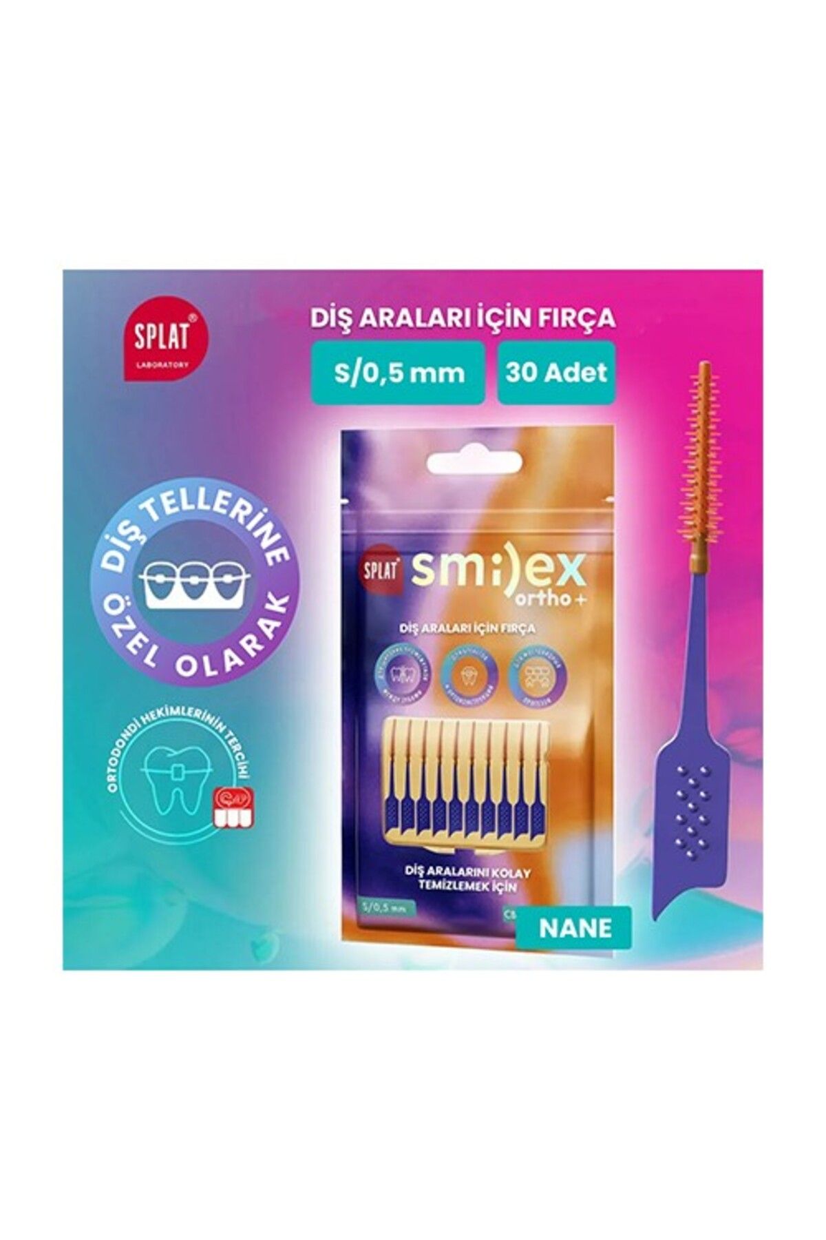 Splat Smılex Ortho Arayuz Fırcası 30 Lu Naneli Smaıl 0,5