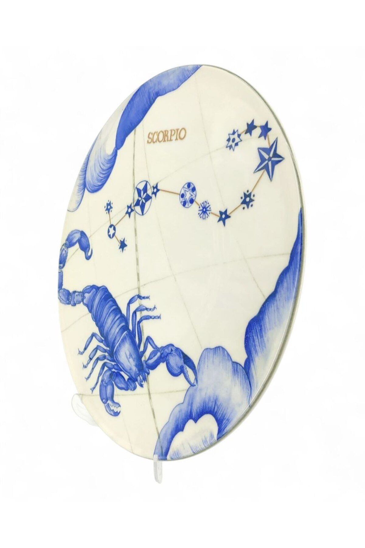 Handmade-Scorpio Patterned Porcelain Presentation and Pizza Plate – 32cm 3