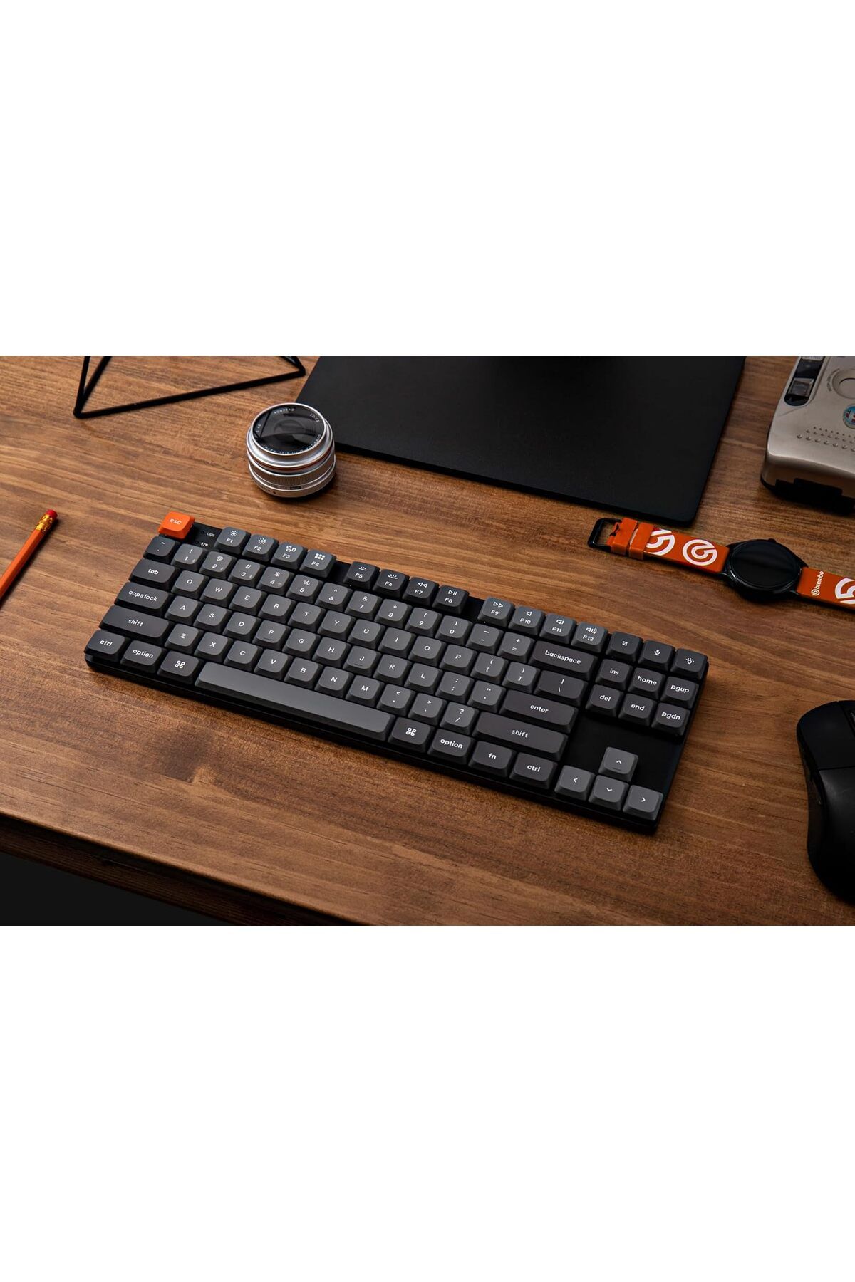 Keychron-K1 Max QMK/VIA Wireless Custom Mechanical Keyboard, Red Linear Low-Profile Gateron Switch, 4